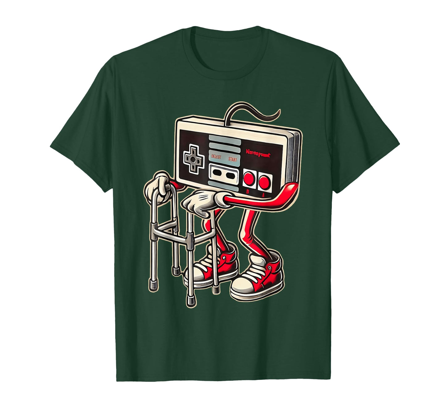 Retro Video Game Controller with Walker Funny Gamer Gaming T-Shirt