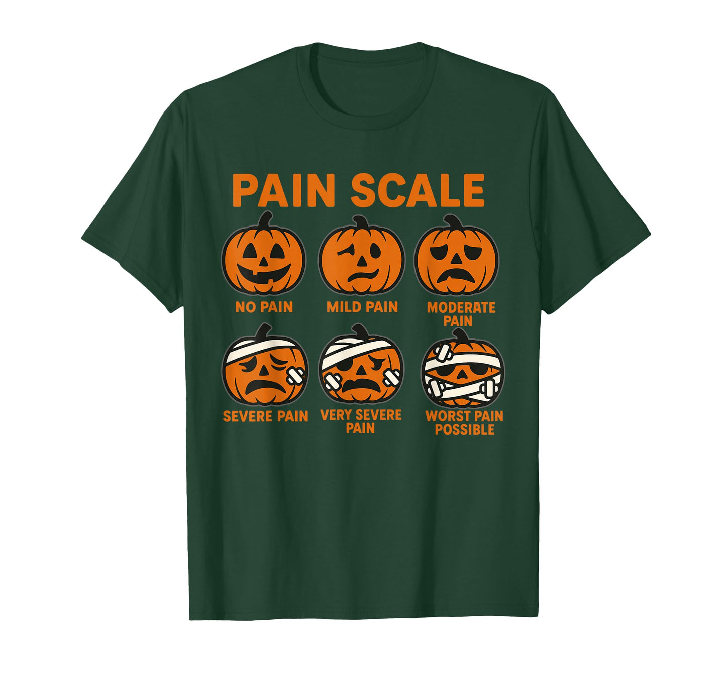 Funny Nurse Pain Scale Halloween Medical Staff ER Doctor T-Shirt