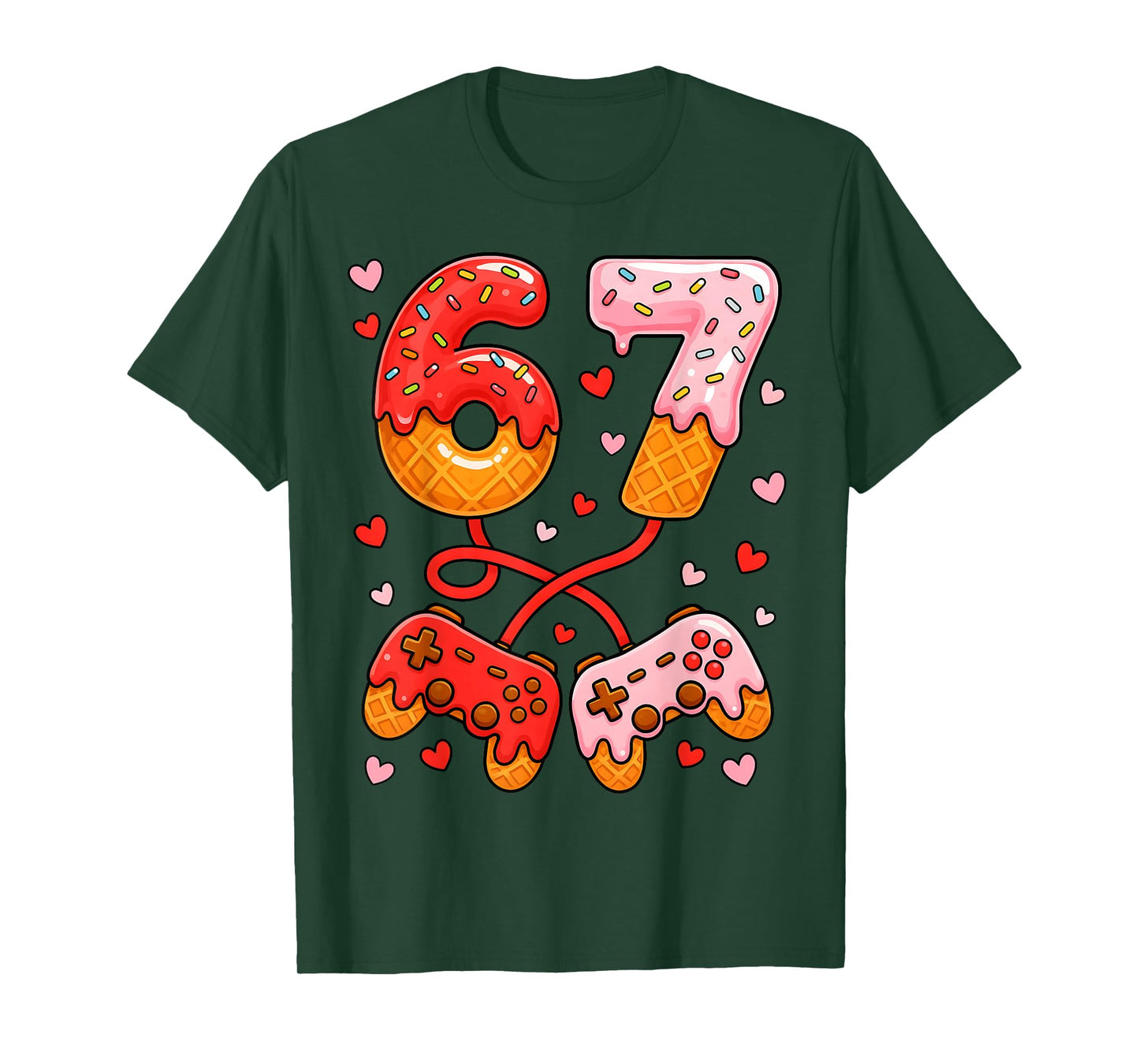 V is for Video Games Funny 6 7 Valentines Gamer Boy Men Kids T-Shirt