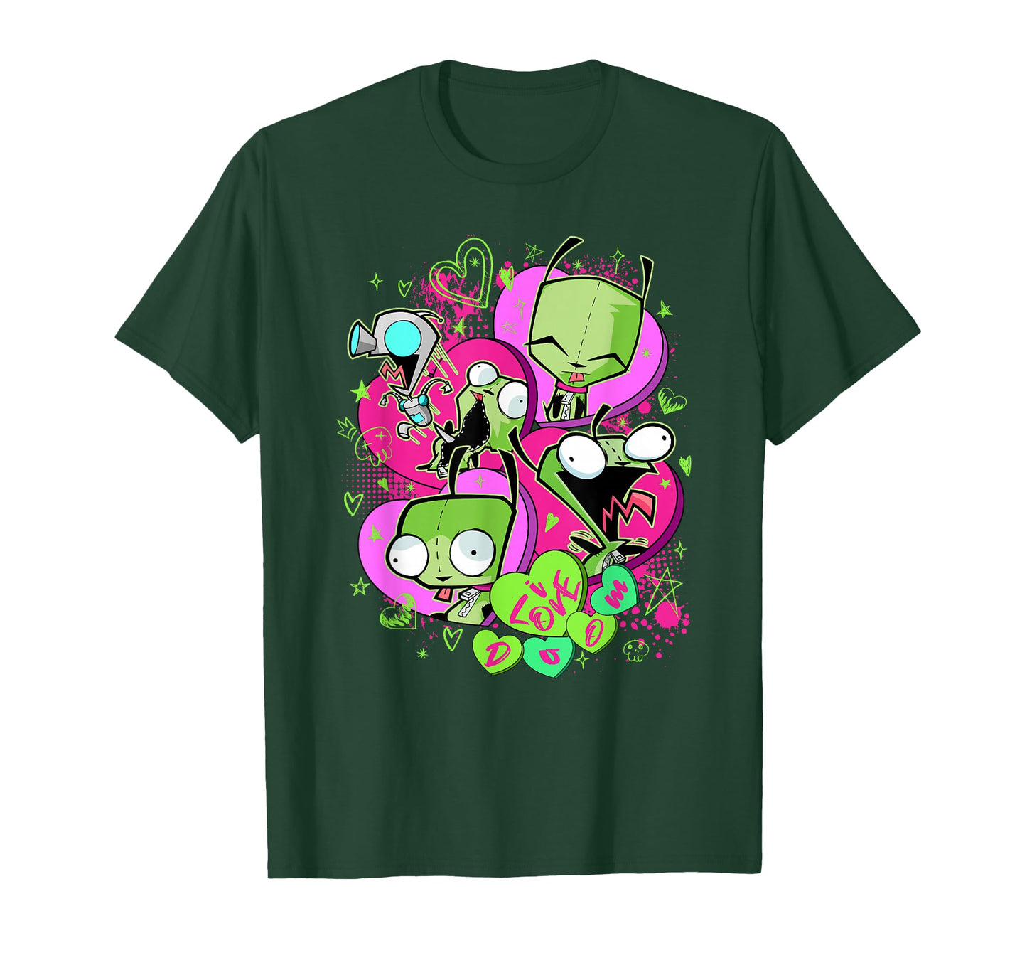 Invader Zim Valentine's Day Gir I Love Doom Poster T-Shirt