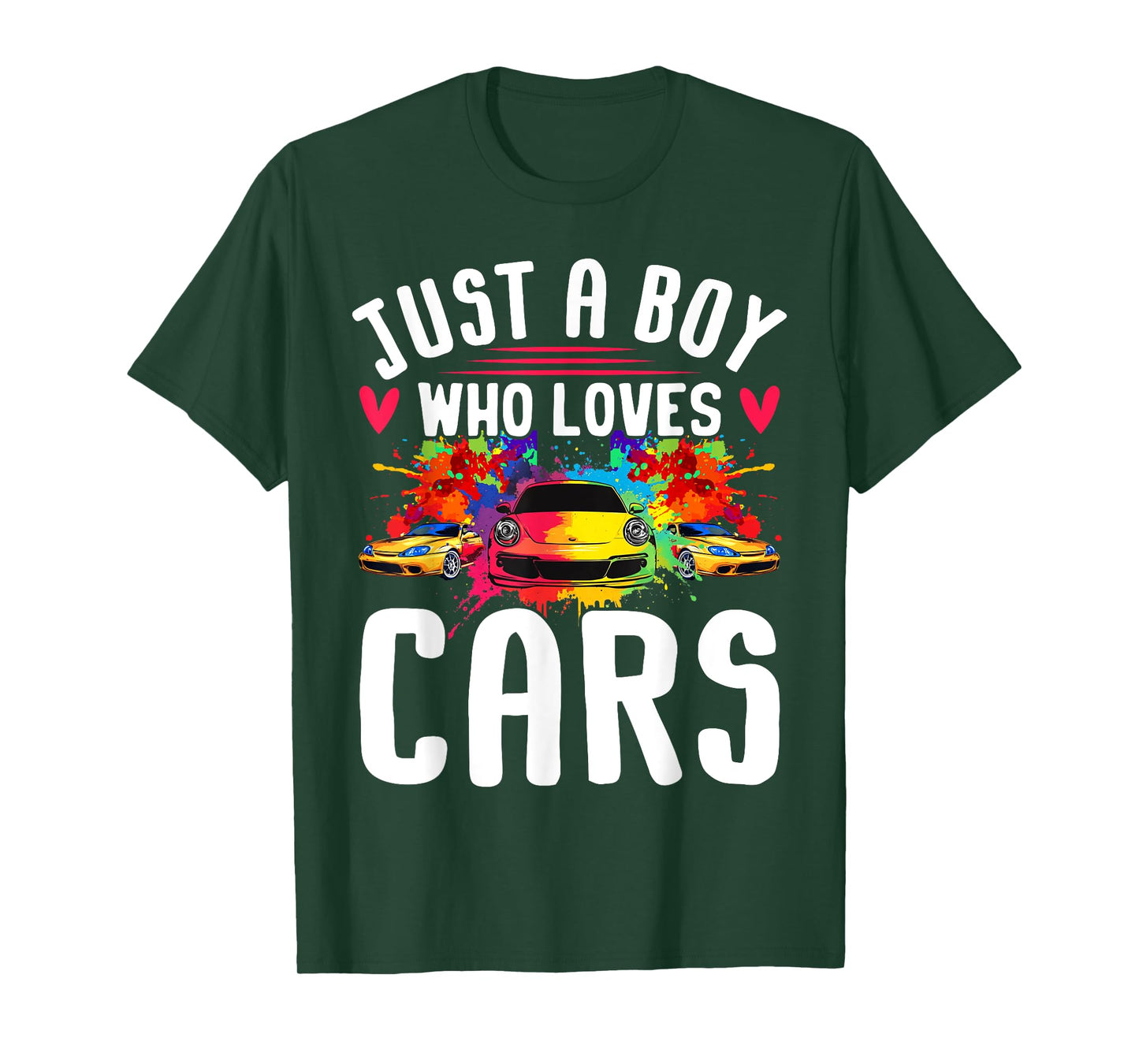 Just a Boy Who Loves Cars - Cool Sleek Sports Car Enthusiast T-Shirt