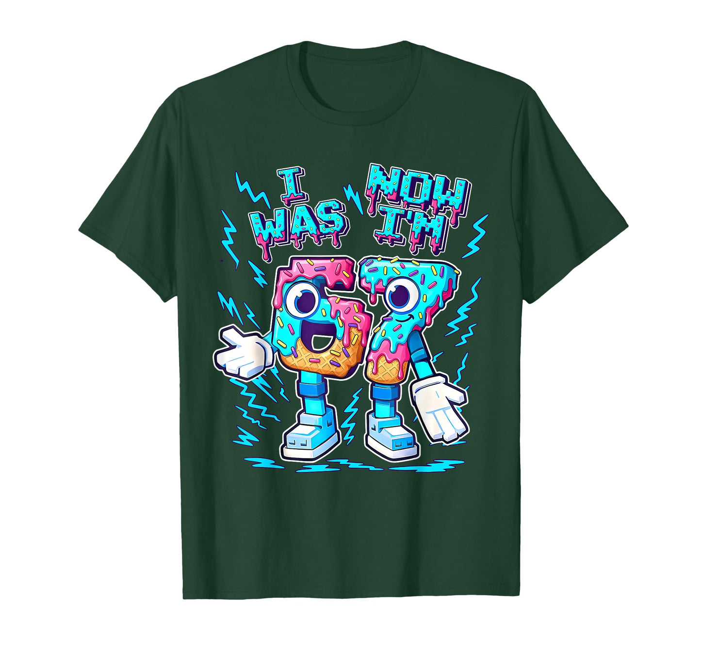 I was 6 Now I'm 7 Funny 67 Ice Cream Drip Six Seven Brainrot T-Shirt