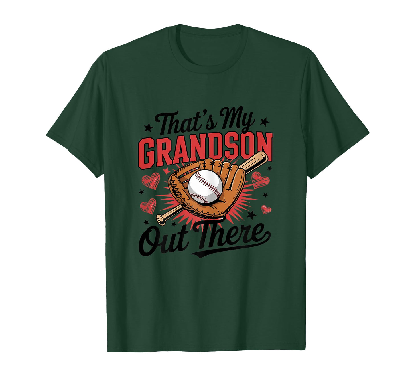 That's My Grandson Out There Baseball Grandma for Ladies T-Shirt