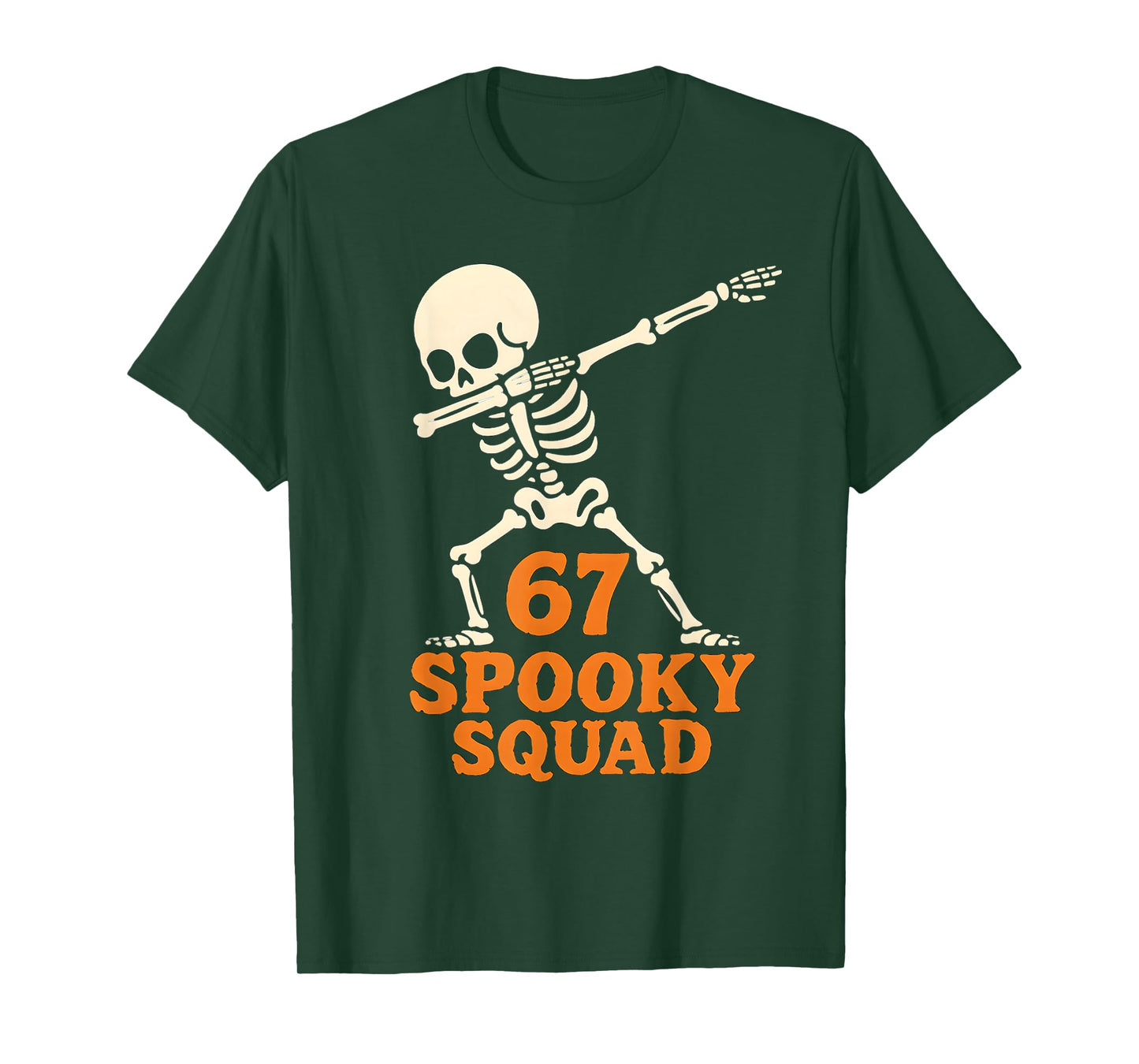 67 Halloween Meme 6 7 Numbers Six Seven Funny Kids Skeleton T-Shirt