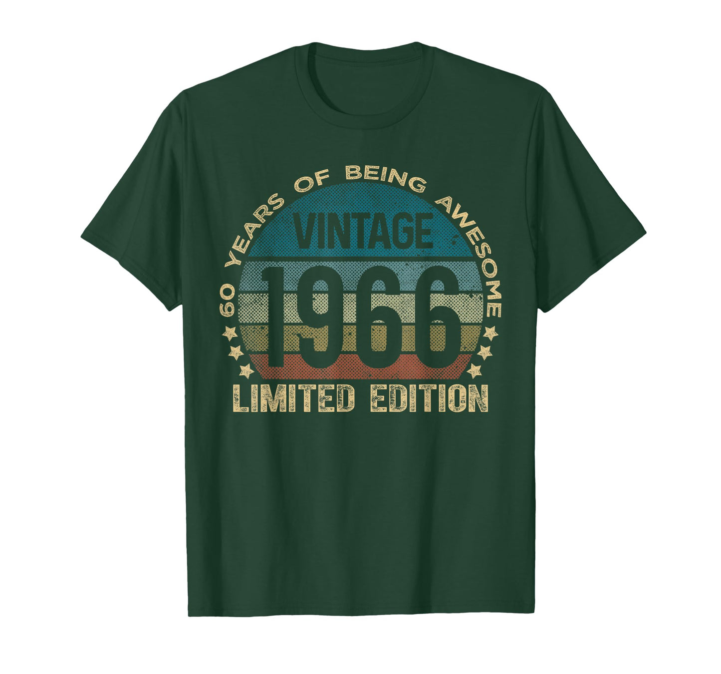 60 Year Old Gifts Vintage 1966 Limited Edition 60th Birthday T-Shirt