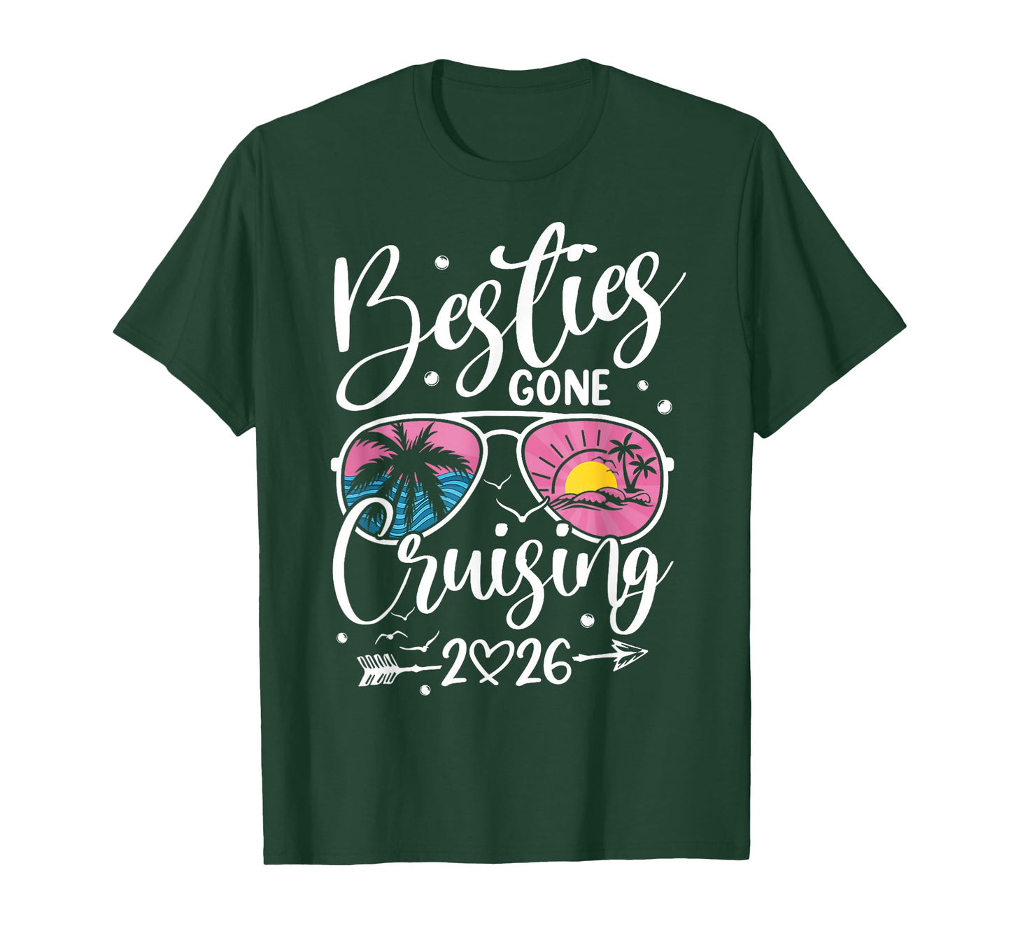 Besties Gone Cruising 2026 Girls Matching Women Cruise T-Shirt