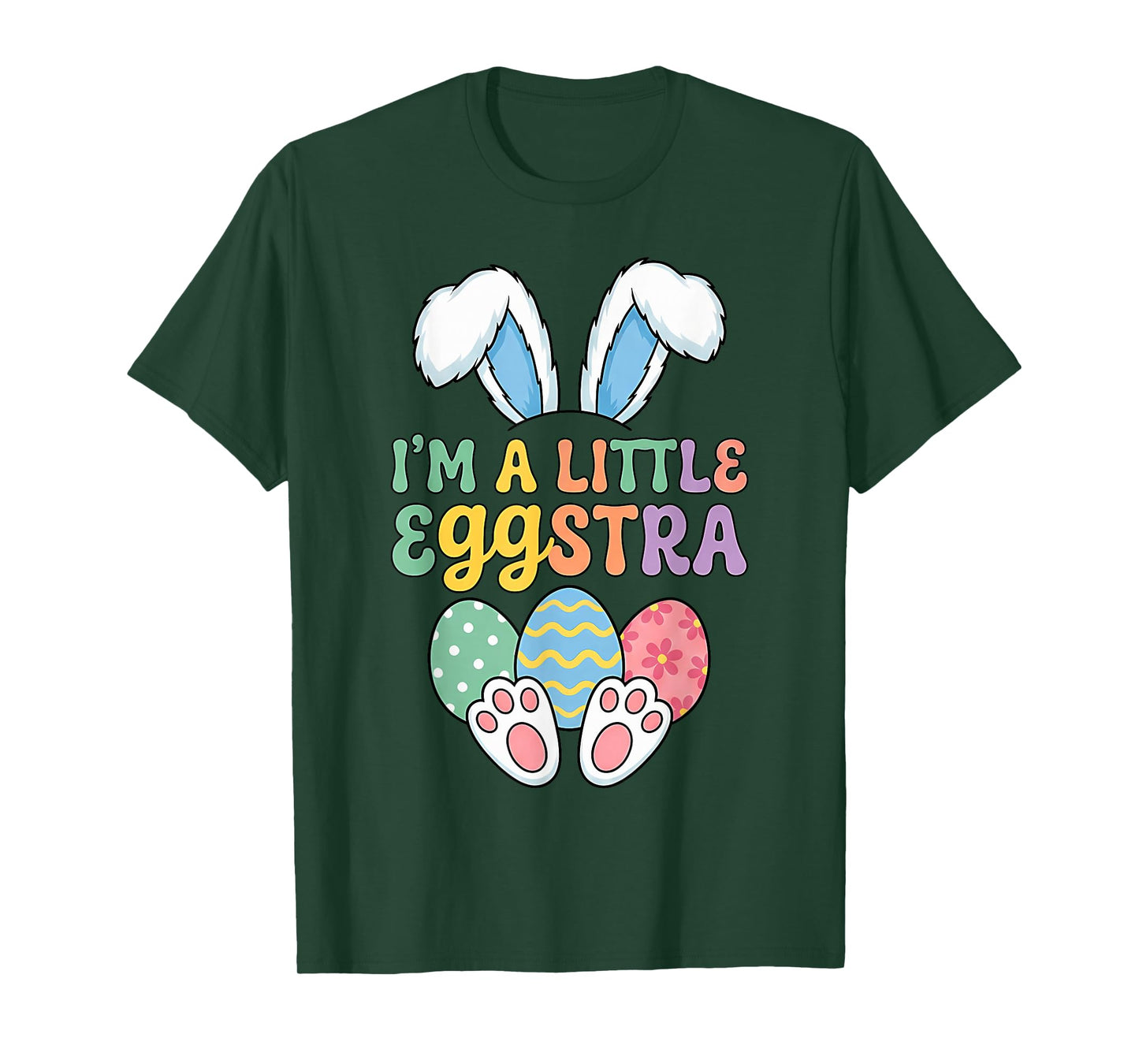 Kids Easter I’m Little Eggstra Easter Kid Boys Girls Toddler T-Shirt