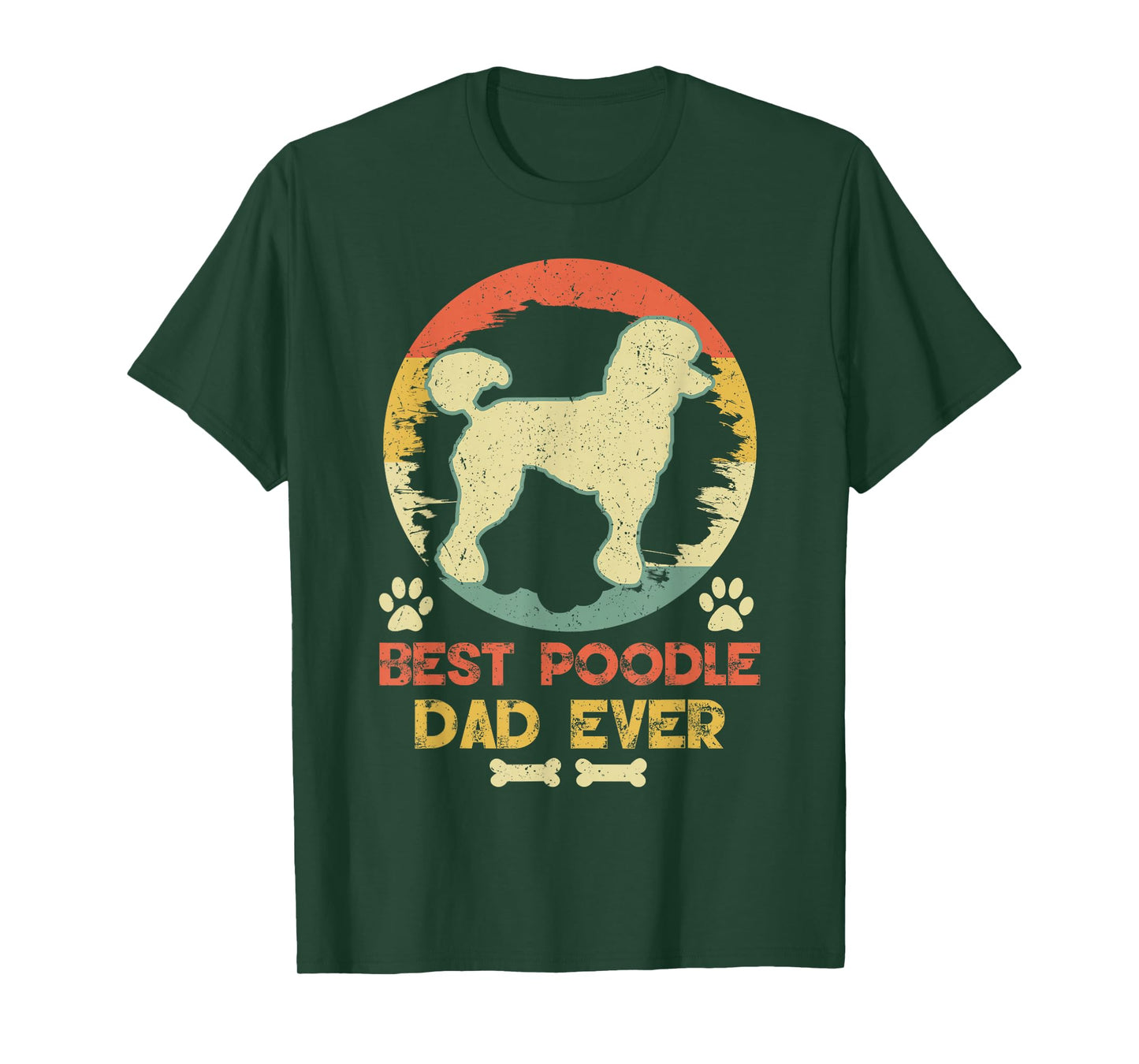 Best Poodle Dad Ever Vintage Poodle Lover T-Shirt