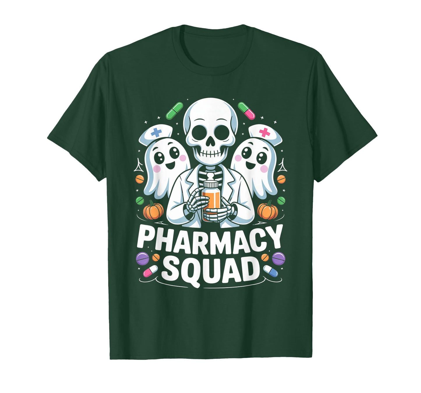 Pharmacy Squad Halloween Vibes for Pharmacists Crew T-Shirt