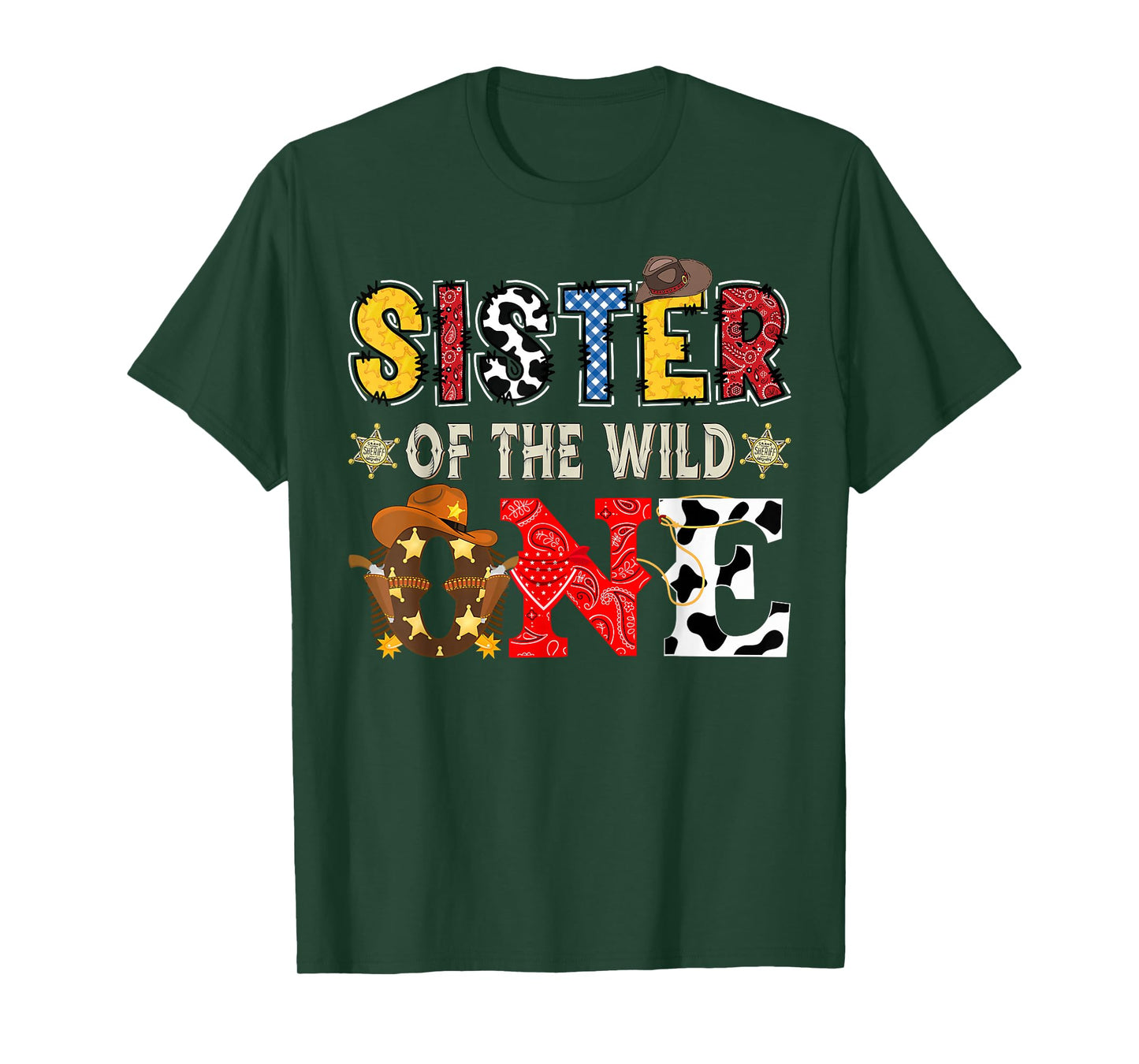 Sister of The Wild One 1St Birthday Boy Western Cowboy T-Shirt
