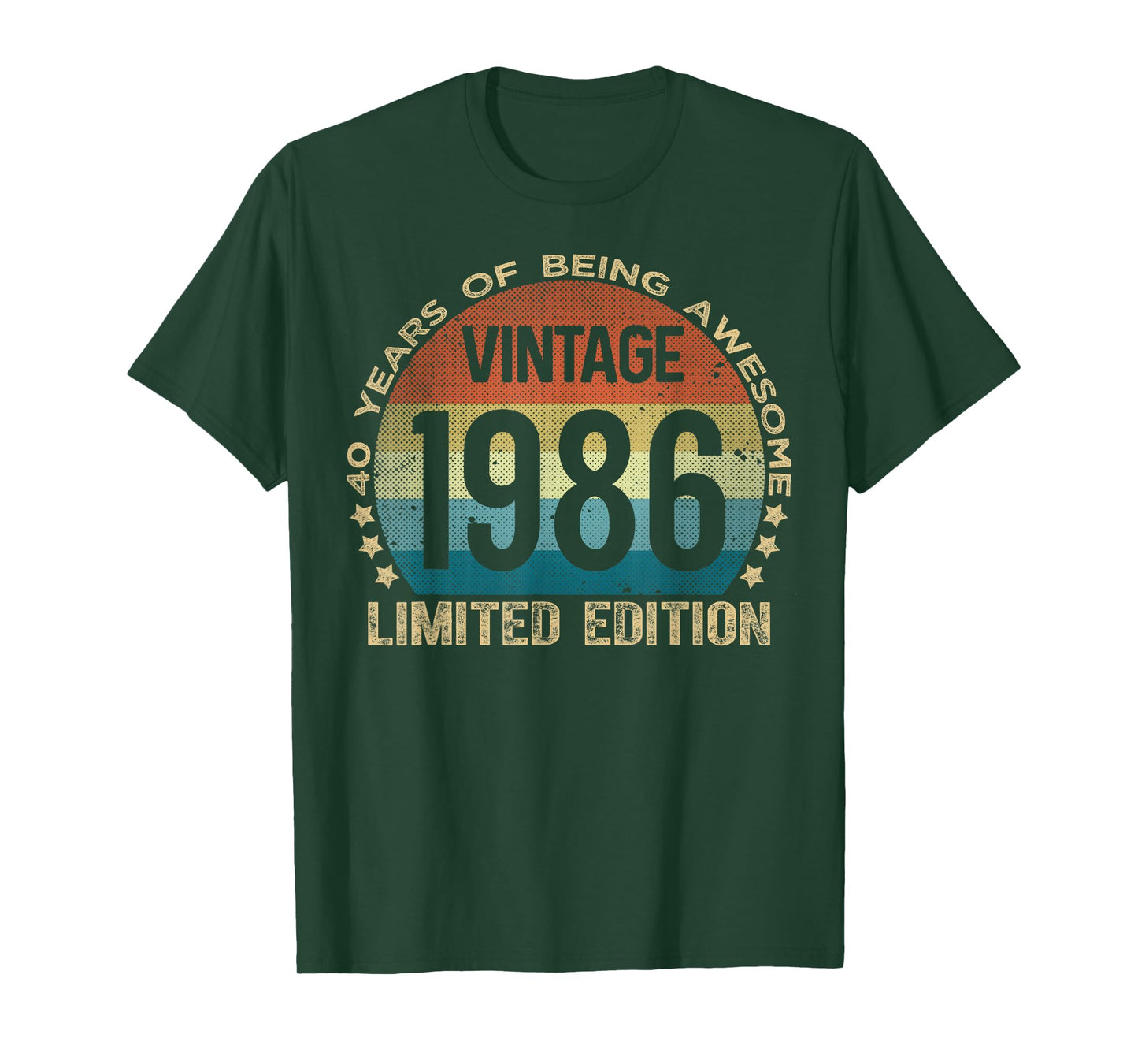 40 Year Old Gifts Vintage 1986 Limited Edition 40th Birthday T-Shirt