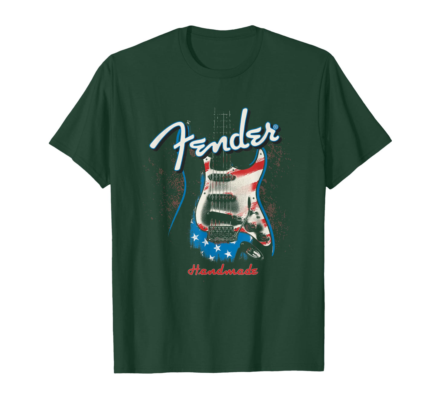 Fender Handmade Guitars 4th Of July American Flag T-Shirt