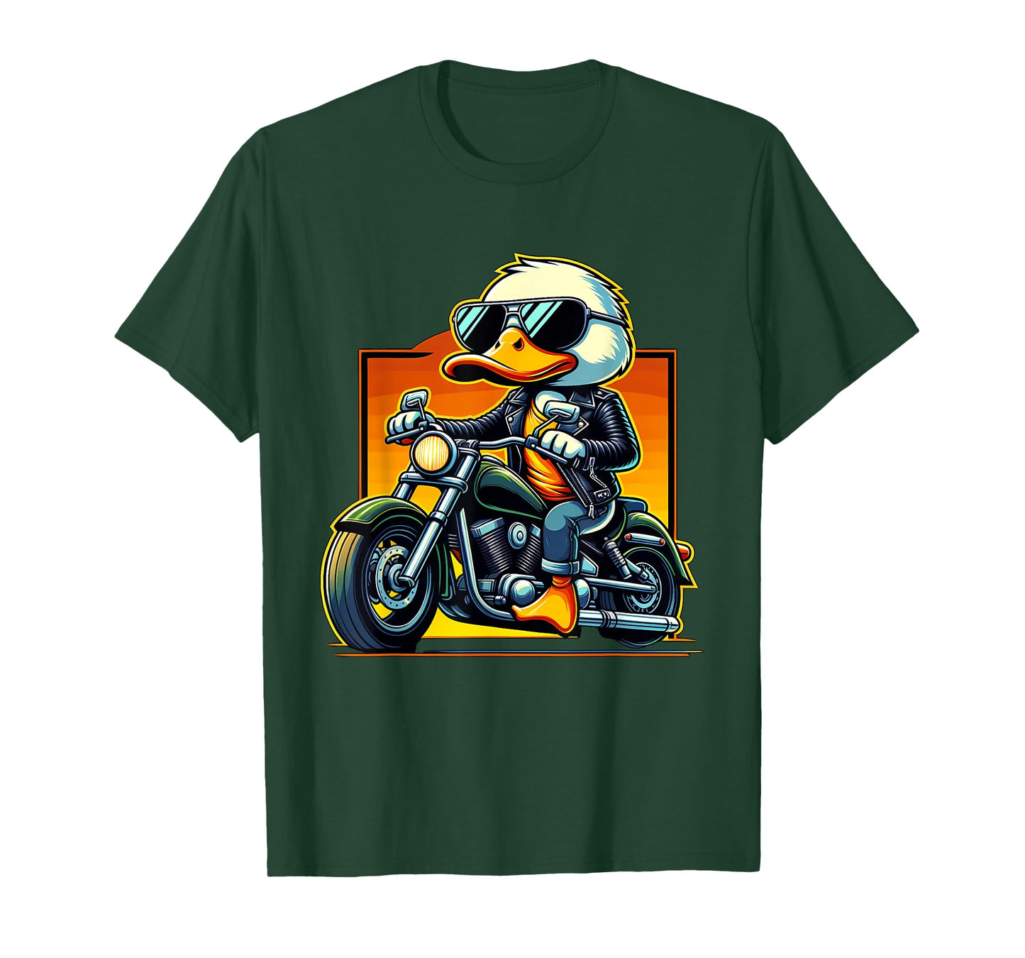 Biker Duck Riding Motorbike T-Shirt