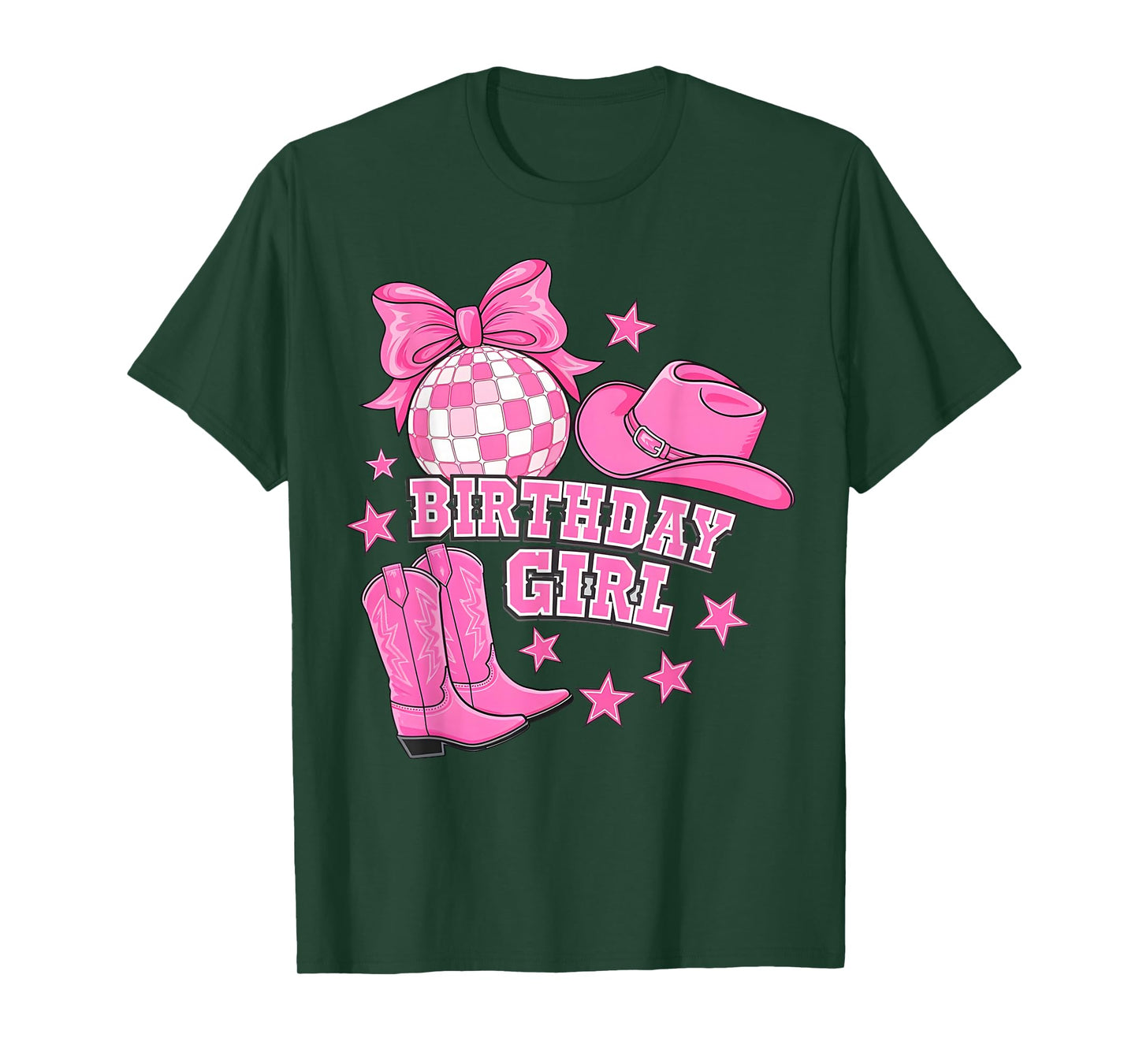 Birthday Cowgirl Western Disco Birthday Girl Party T-Shirt