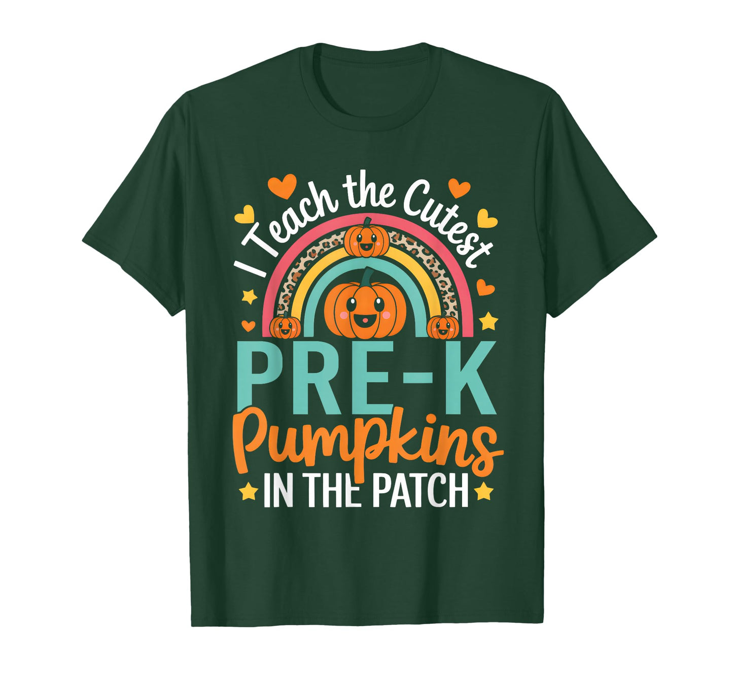 I Teach the Cutest Pre-K Pumpkin Teacher Student Halloween T-Shirt