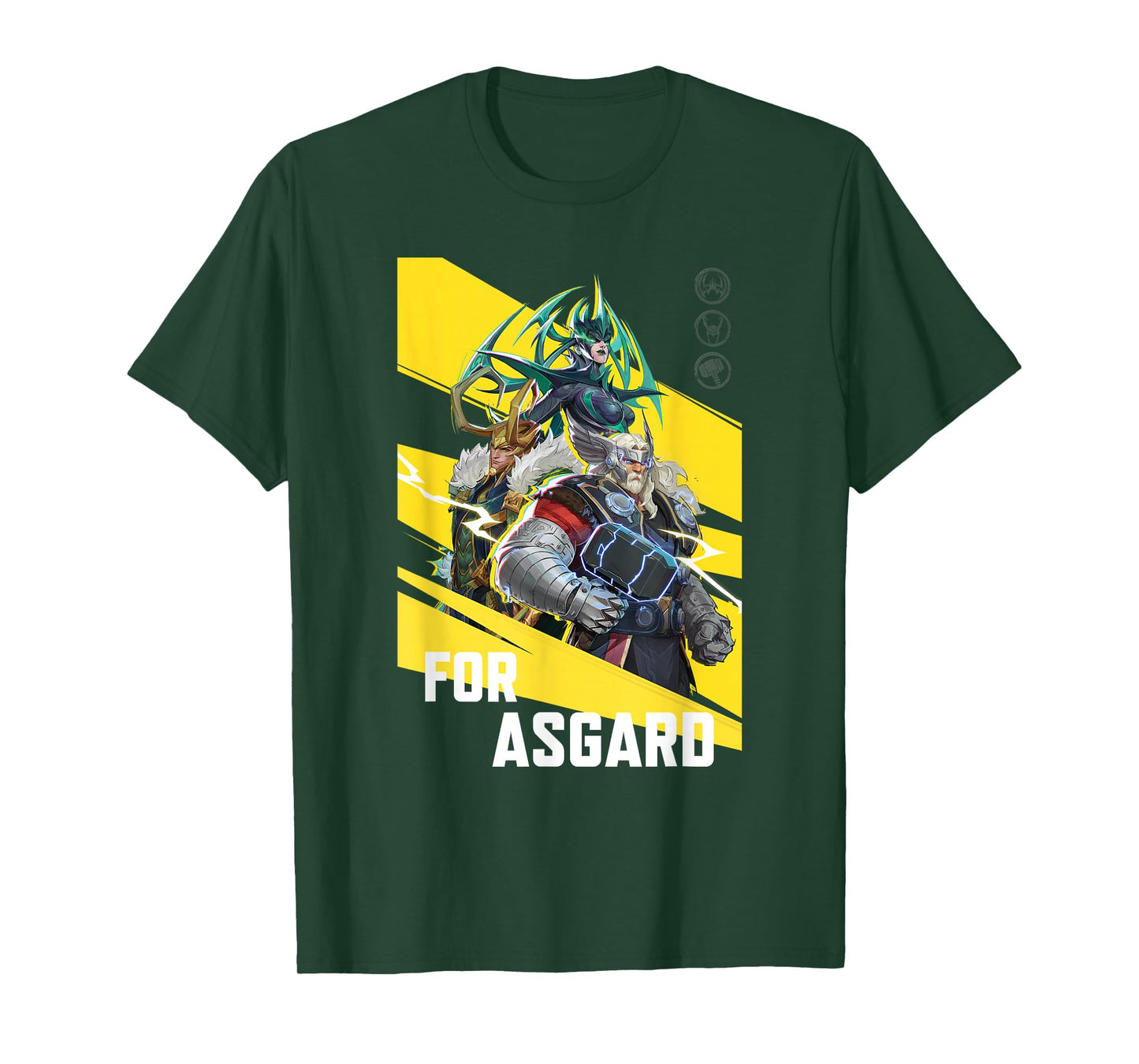 Marvel Rivals For Asgard Thor Loki & Hela Poster T-Shirt