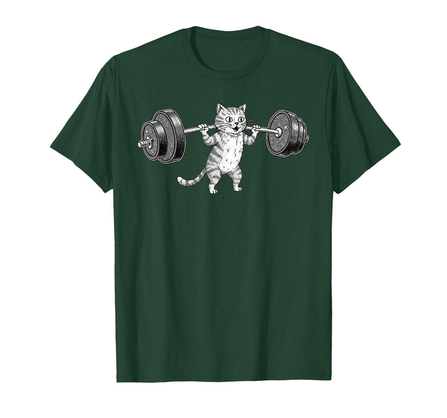 Gym Cat Lifting Weights Deadlift Weightlifting Cat Lovers T-Shirt