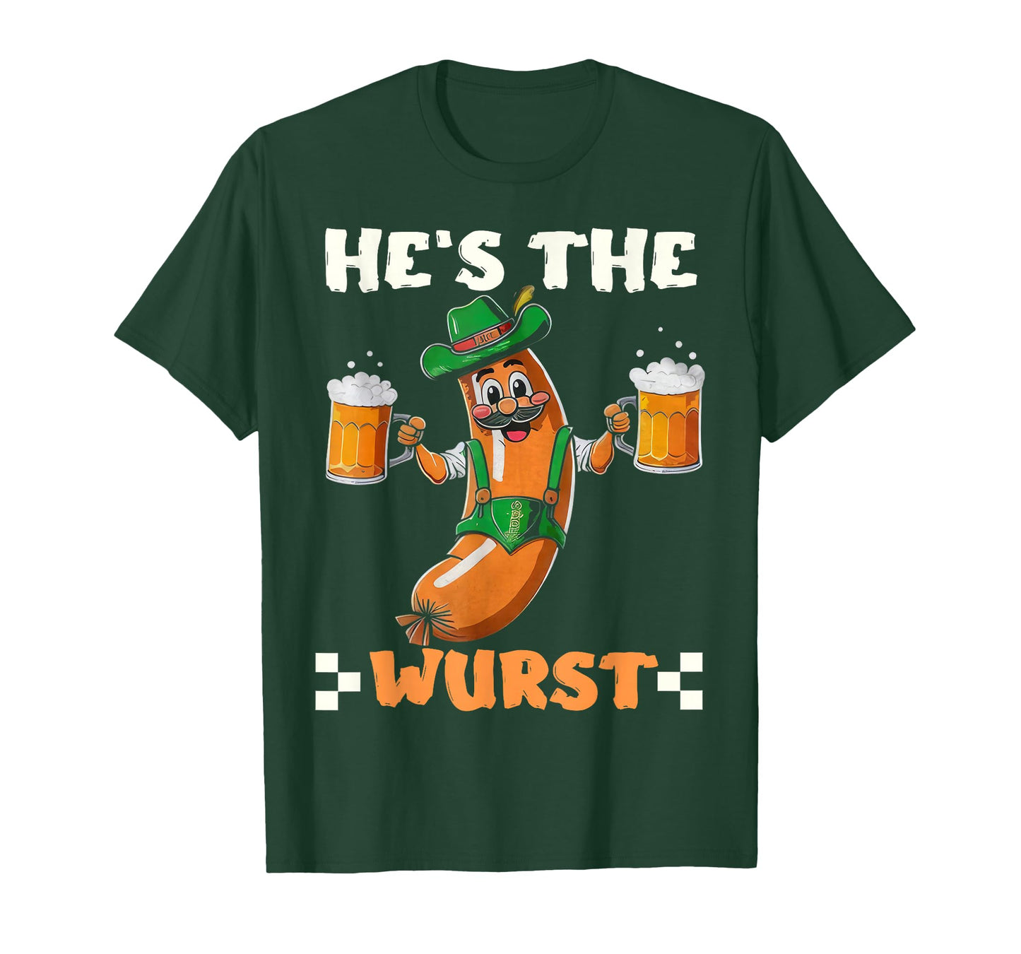 She's A Brat He's The Wurst Oktoberfest Couples Matching T-Shirt