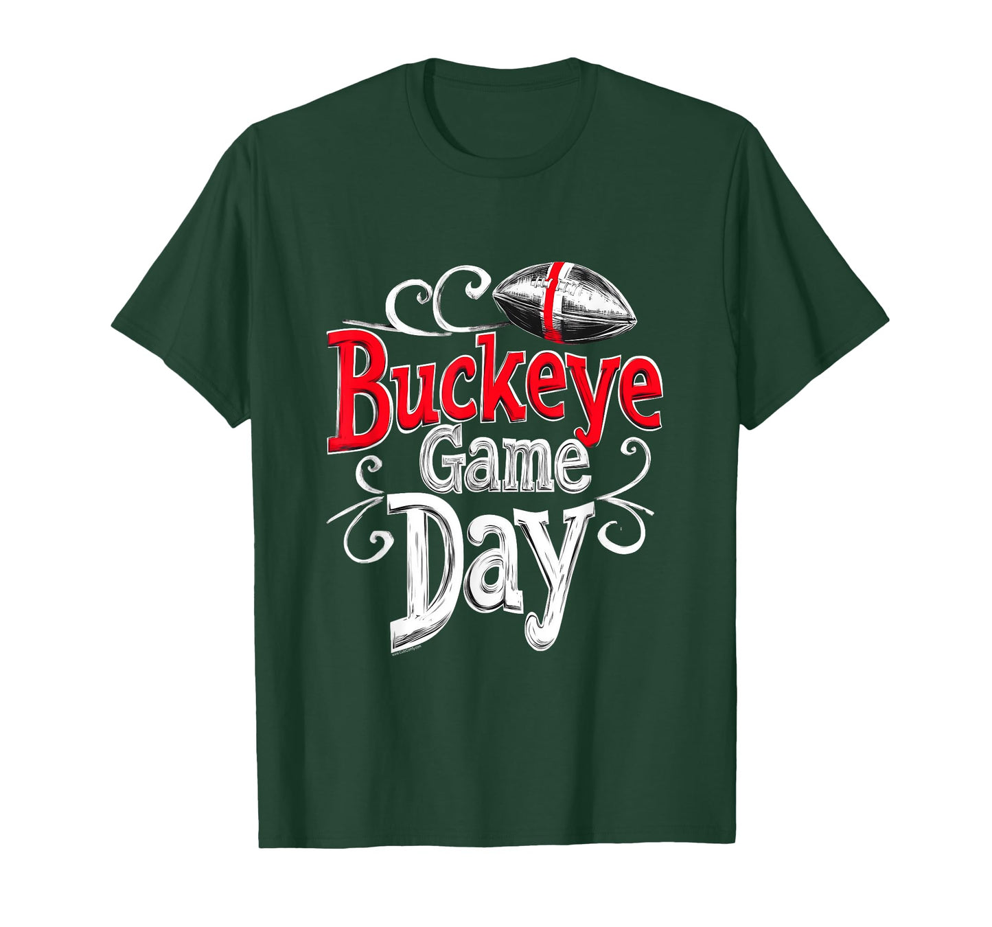 Buckeye Game Day Ohio Home State Vintage Swirl T-Shirt