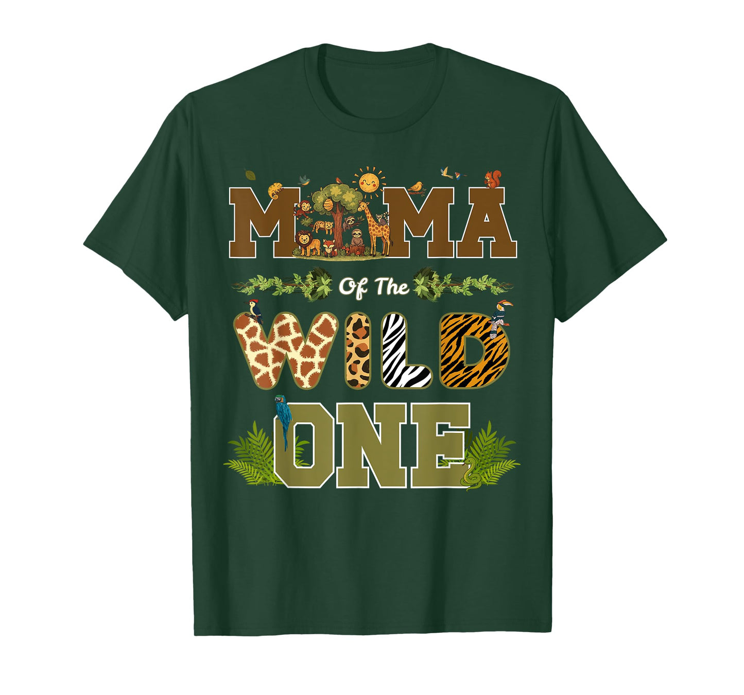 Mama of The Wild One 1st Birthday Safari Wild One Birthday T-Shirt