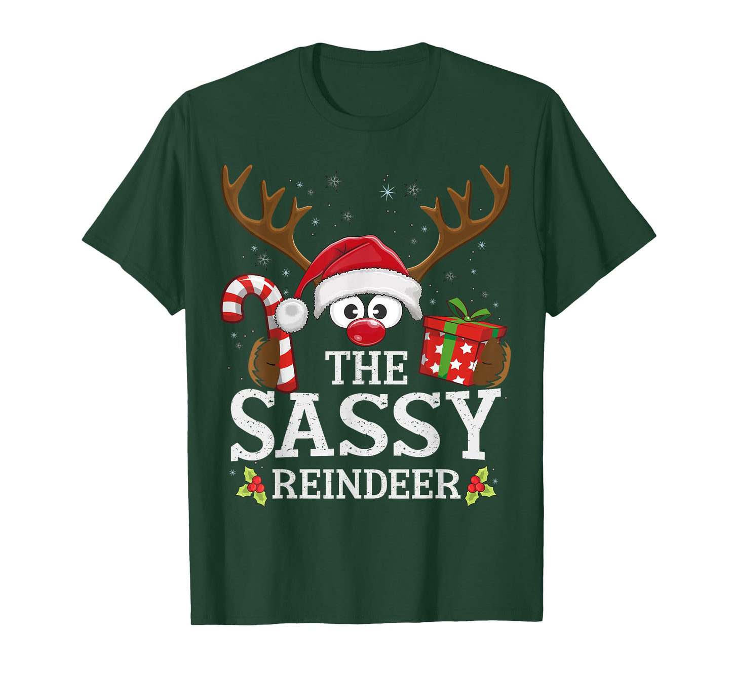 Christmas Matching The Sassy Reindeer Family T-Shirt