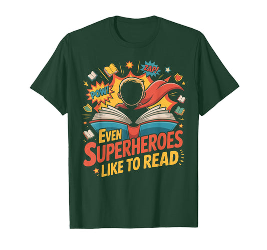 Book Reading Superheroes Like to Read T-Shirt
