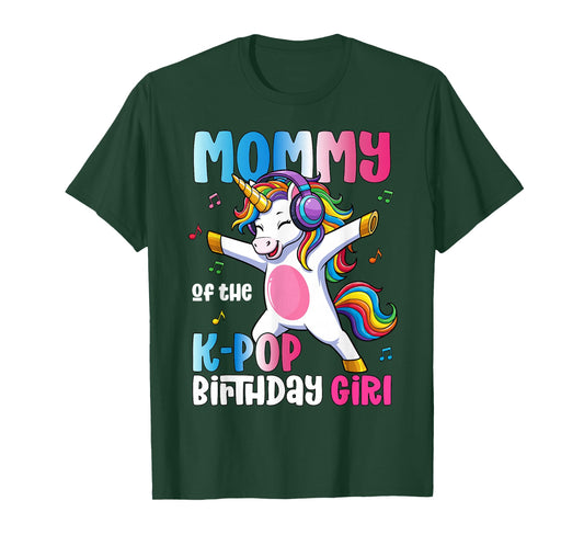 Mommy of The K-Pop Birthday Princess Birthday Girl T-Shirt