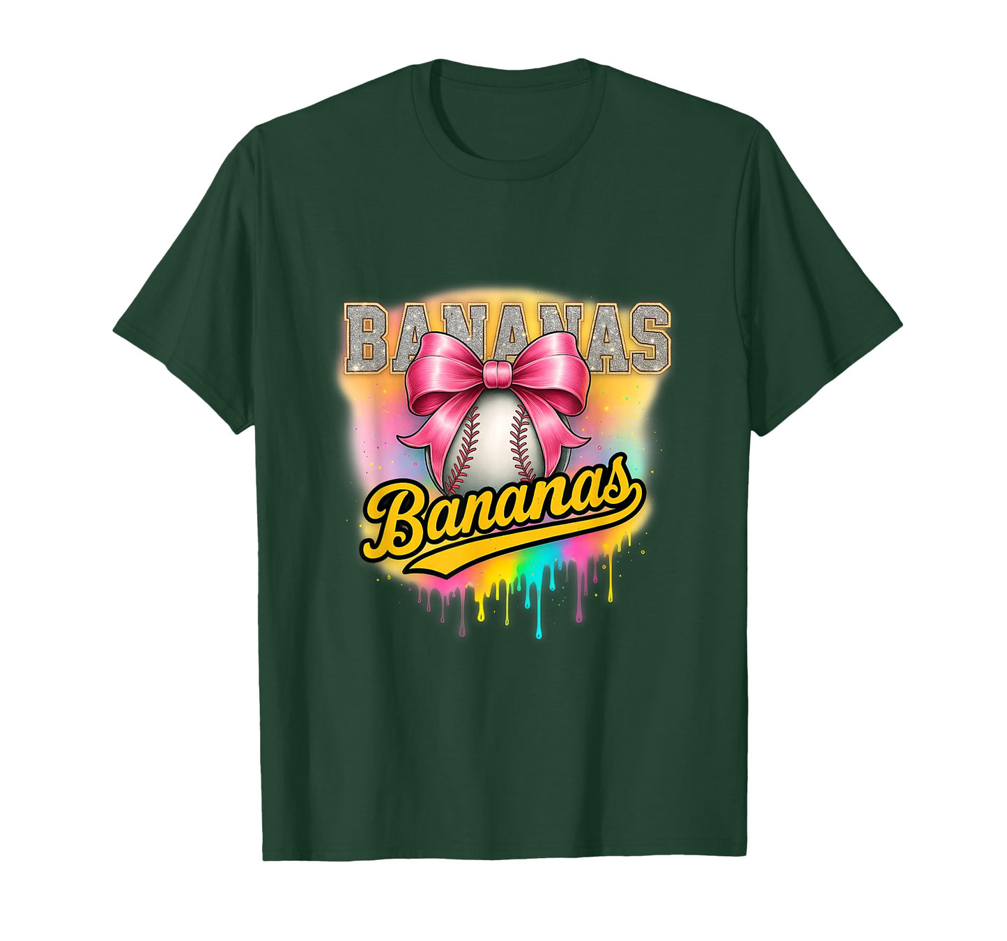 Vintage Retro Bananas Name Coquette Bow Gifts T-Shirt