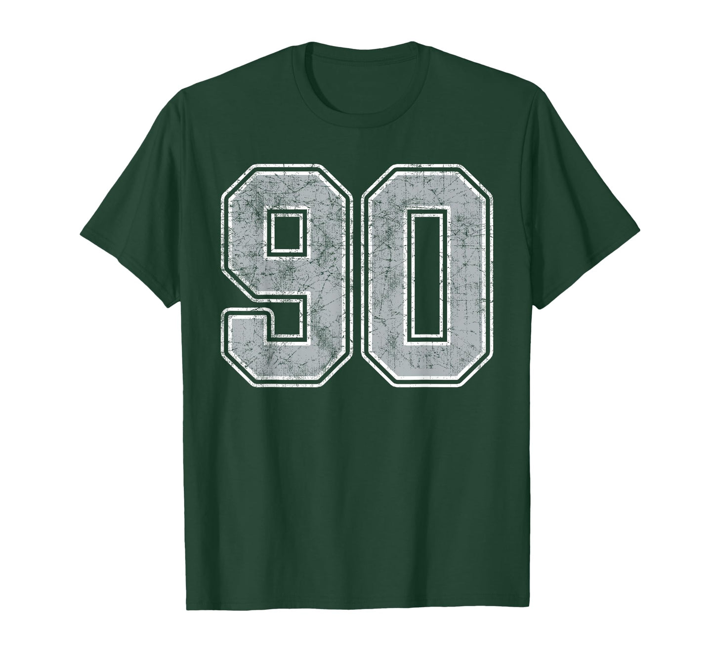 Silver White Number 90 Jersey Player Uniform #90 T-Shirt