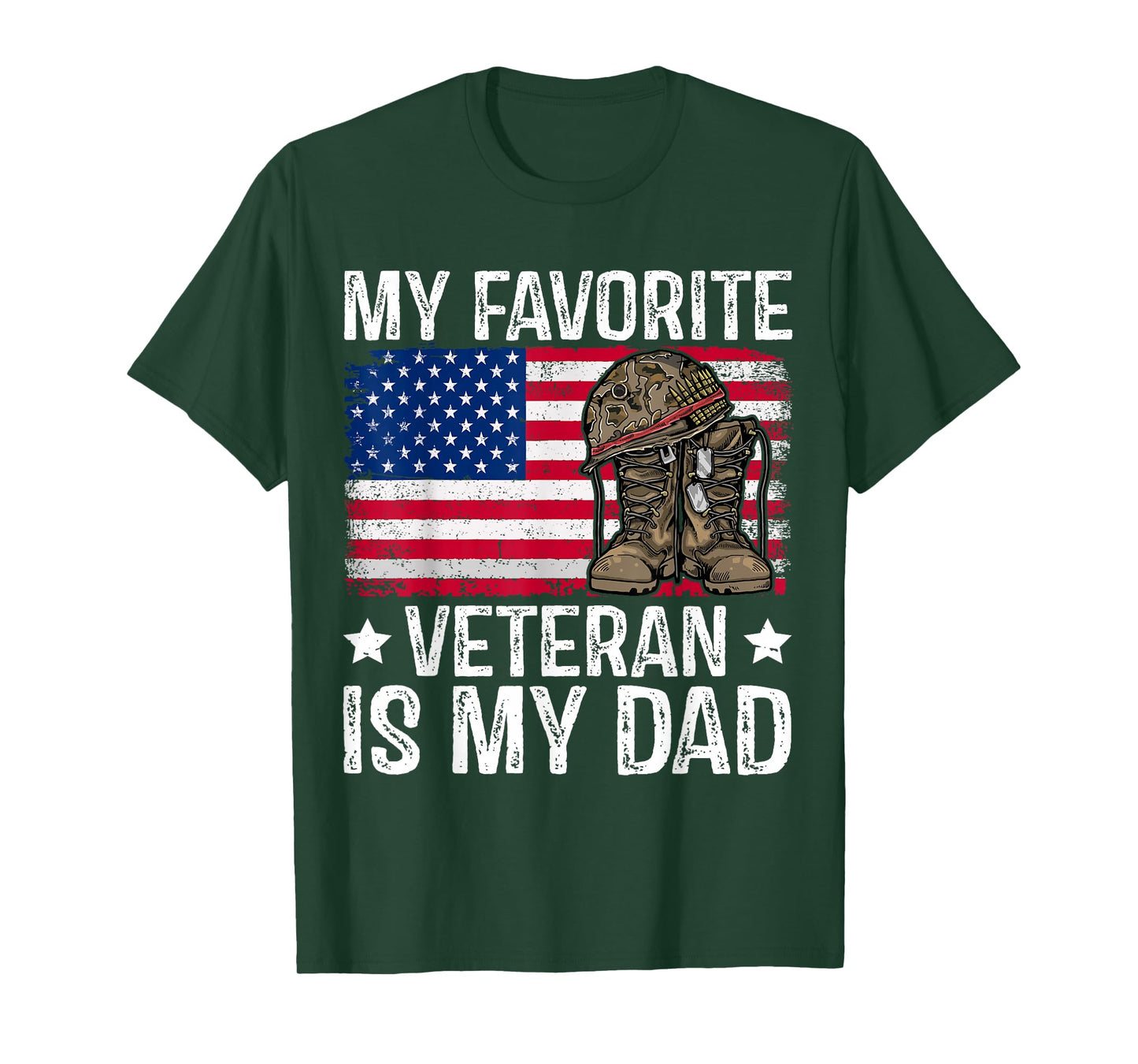 my favorite veteran is my dad army military veterans day T-Shirt
