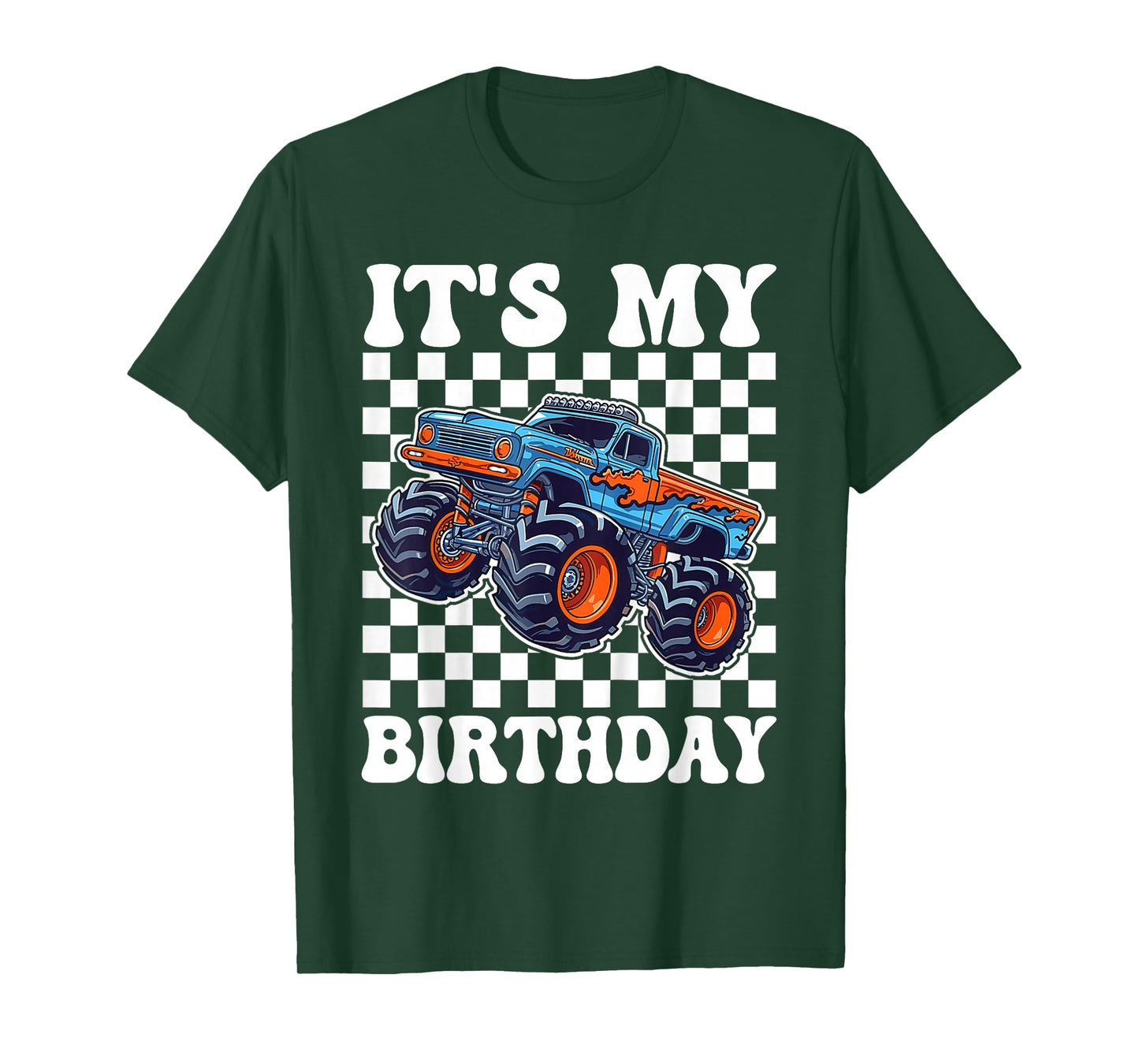 It's My Birthday Boy Monster Truck Bday Party Kids Boy T-Shirt