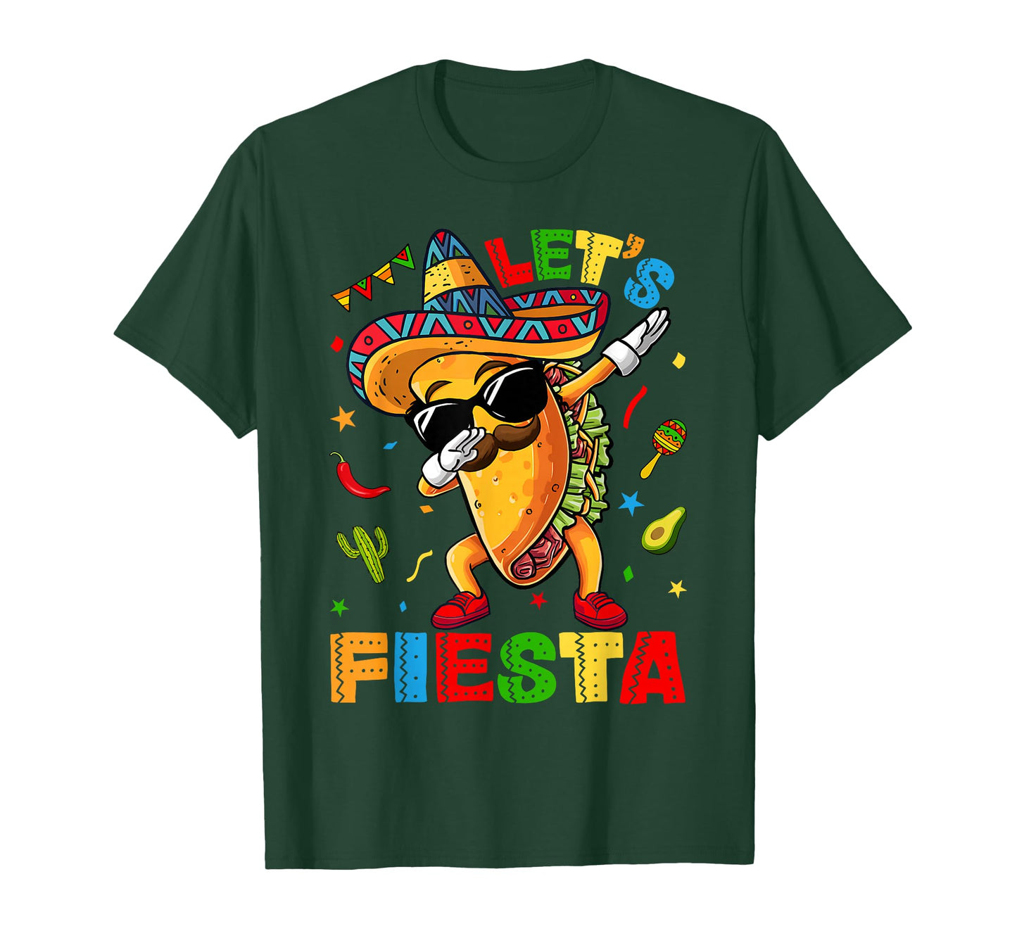 Let's Fiesta Tacos Dabbing Cinco De Mayo Mexican Dab Boy Kid T-Shirt