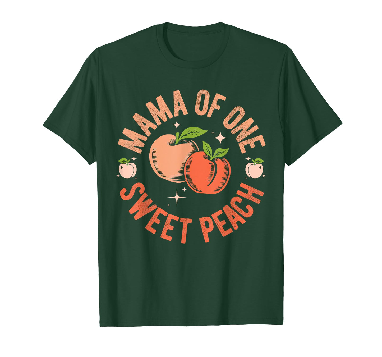 Mama Mom First Birthday One Sweet Peach Bday Family Matching T-Shirt