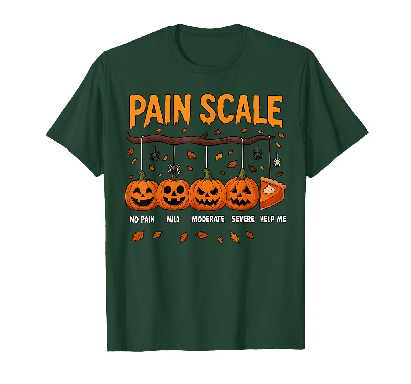 Pain Scale Pumpkin Pain Assessment Trauma Nurse Halloween T-Shirt