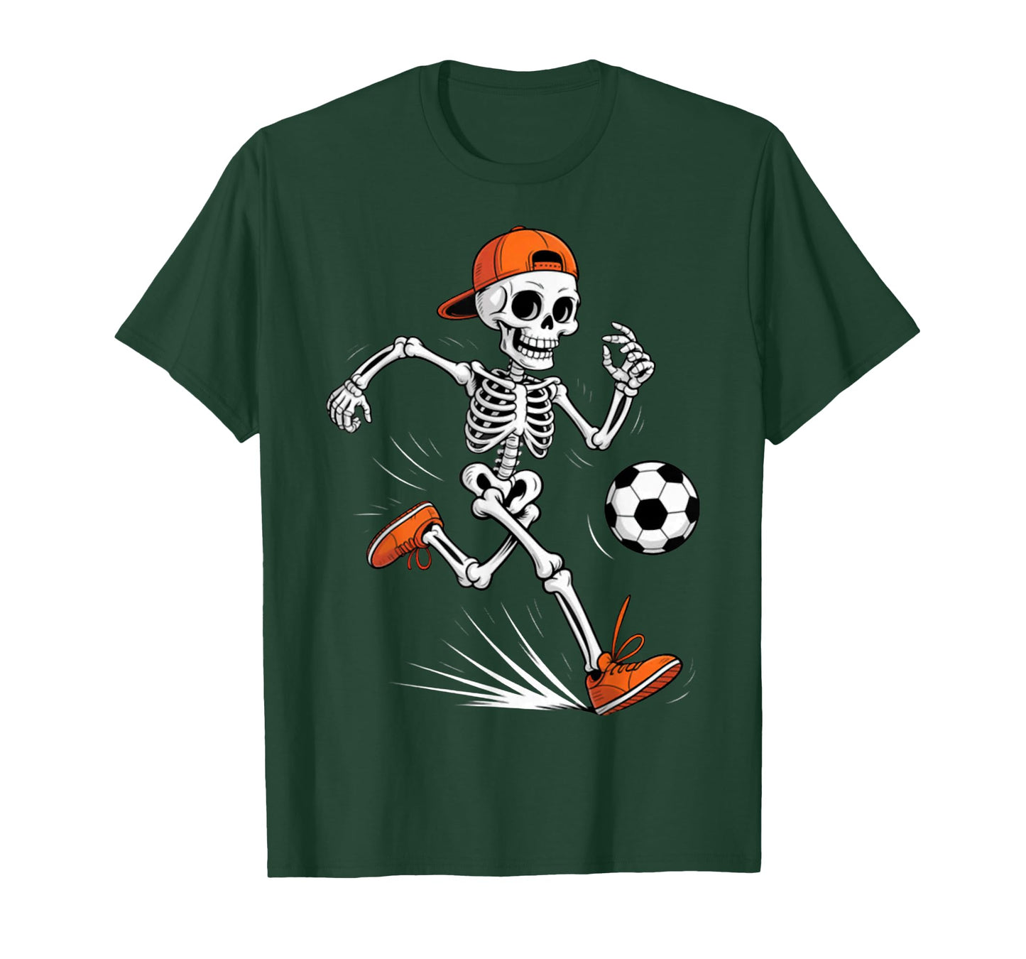 Skeleton Soccer Halloween Costume Funny Men Boys Kids Tee T-Shirt
