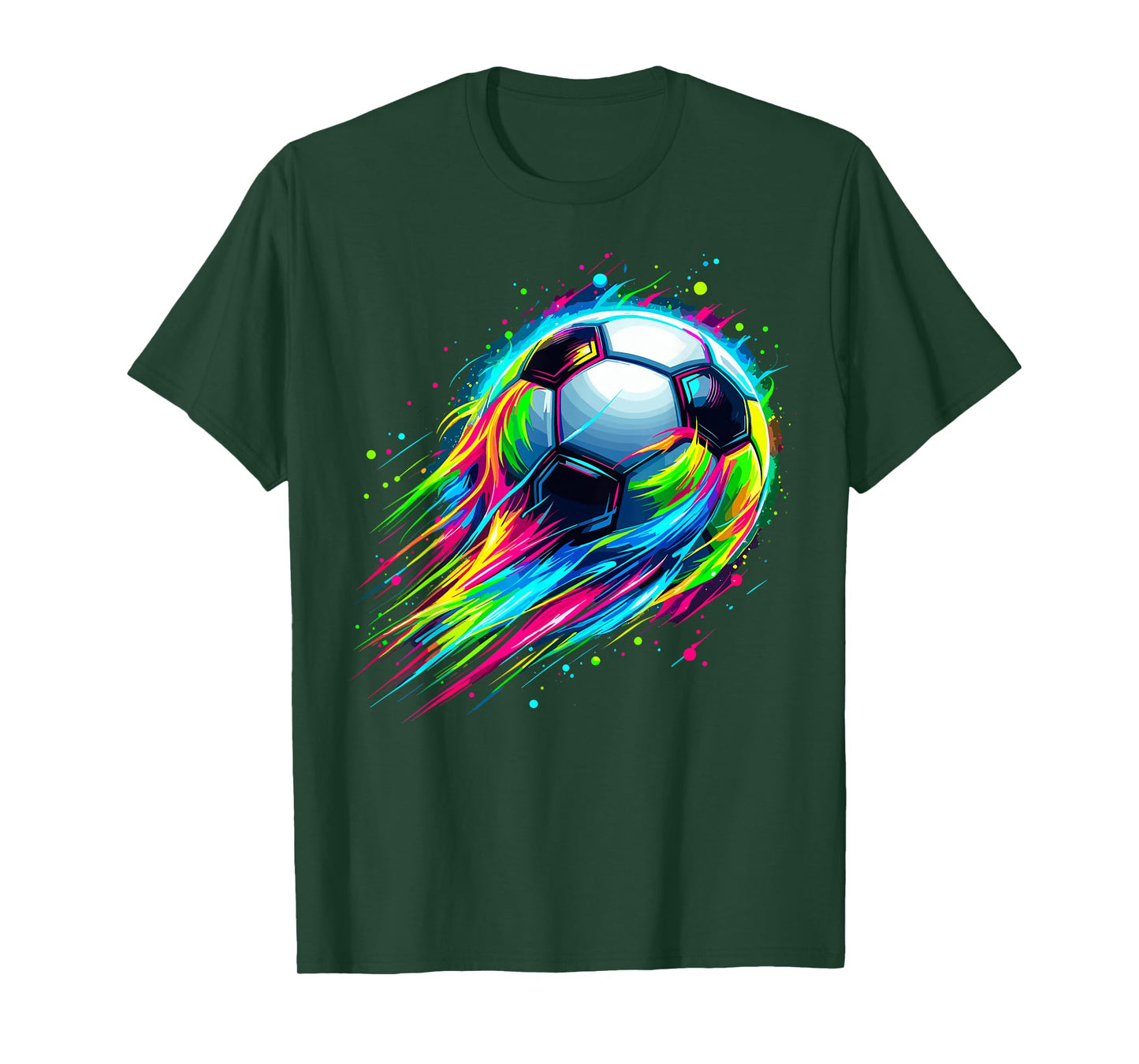Soccer Colorful Tie Dye Soccer Ball T-Shirt