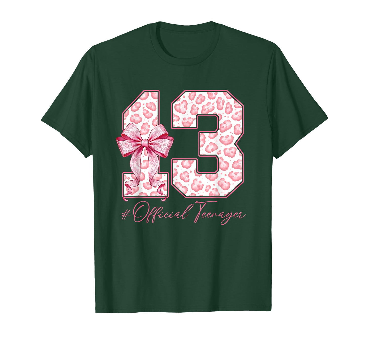 13th Birthday Official Teenager Coquette Bow 13 yr Old Girl T-Shirt