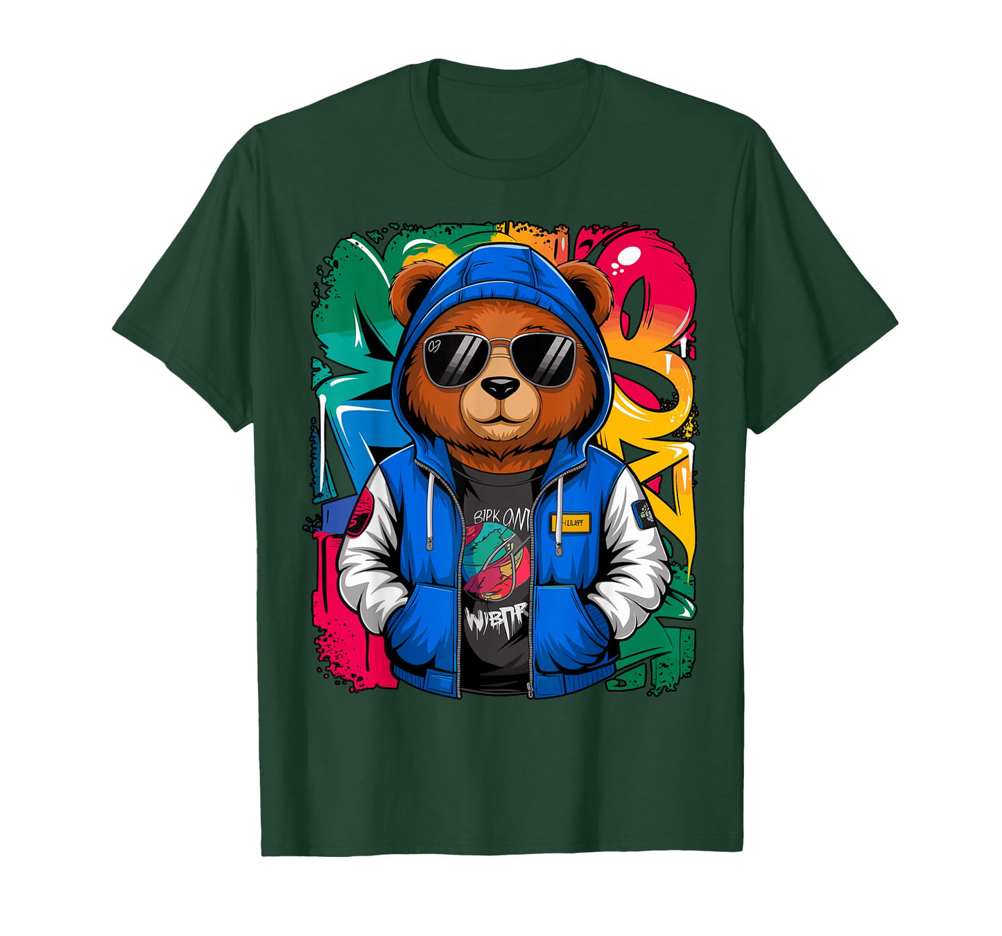 Hip Hop Teddy Bear with Sunglasses Rap Music T-Shirt