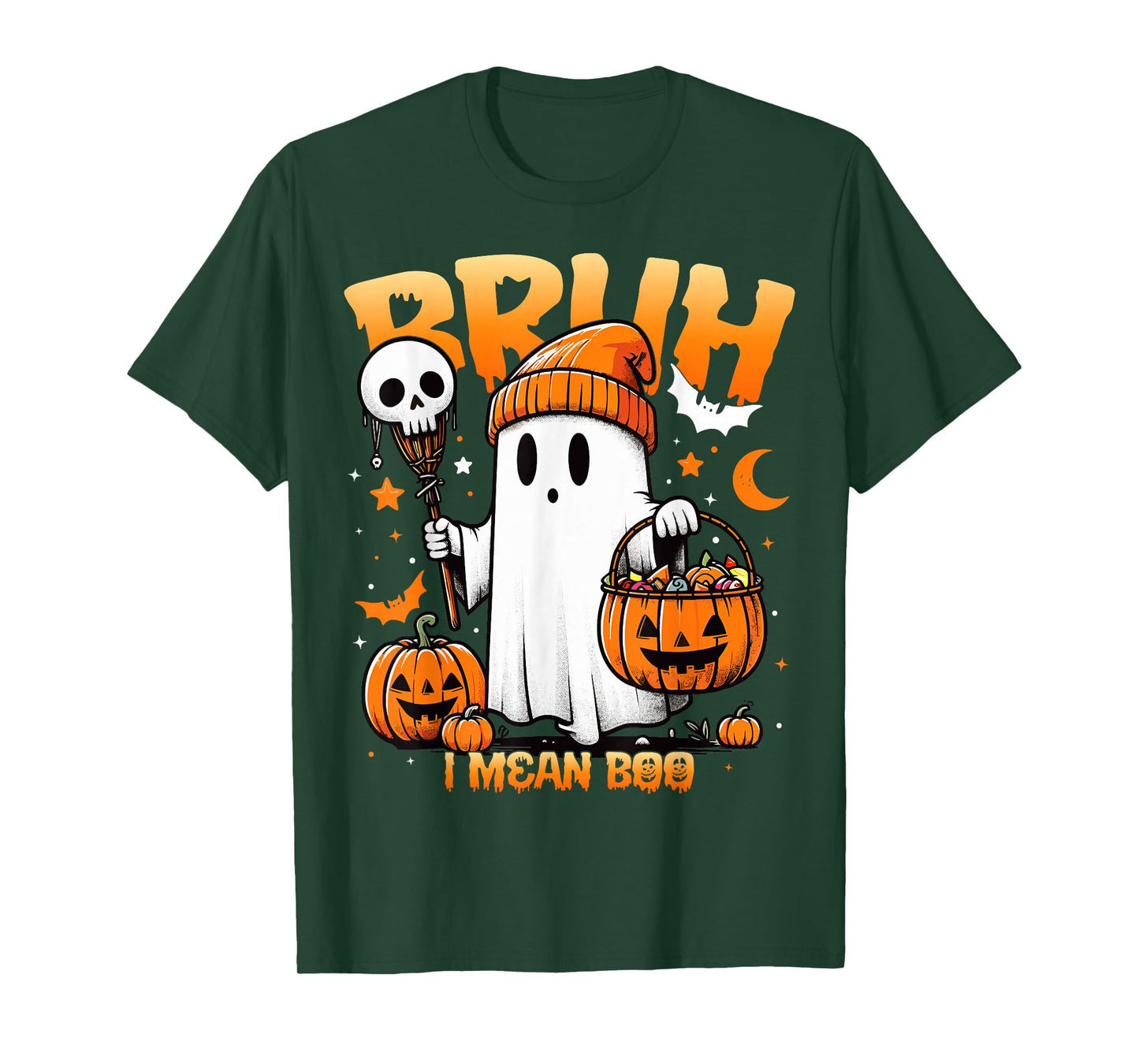 Bruh Ghost Halloween Spooky Halloween Bruh Ghost I Mean Boo T-Shirt