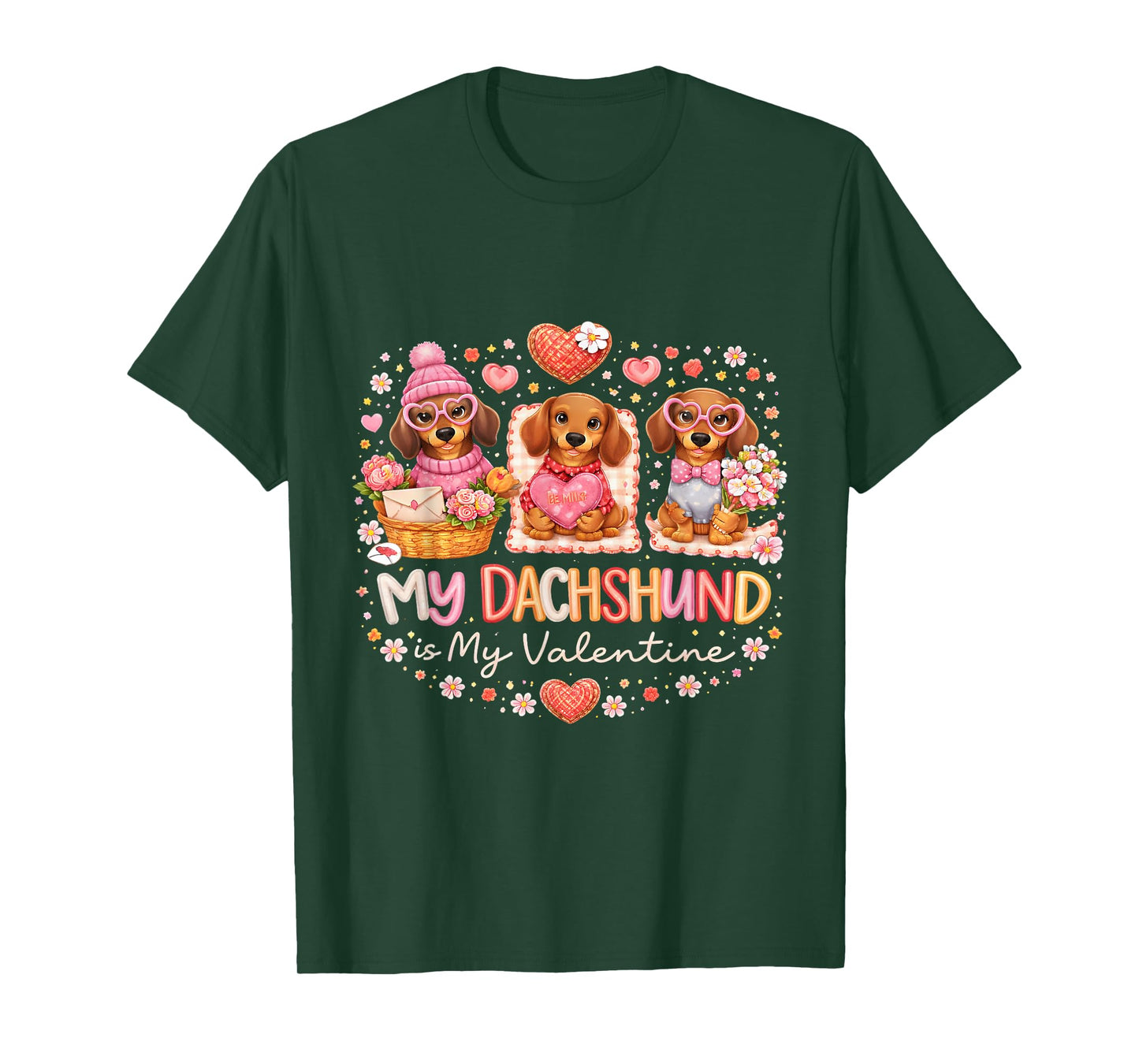 Dachshund Valentine Gift for Dog Lovers and Pet Owners T-Shirt