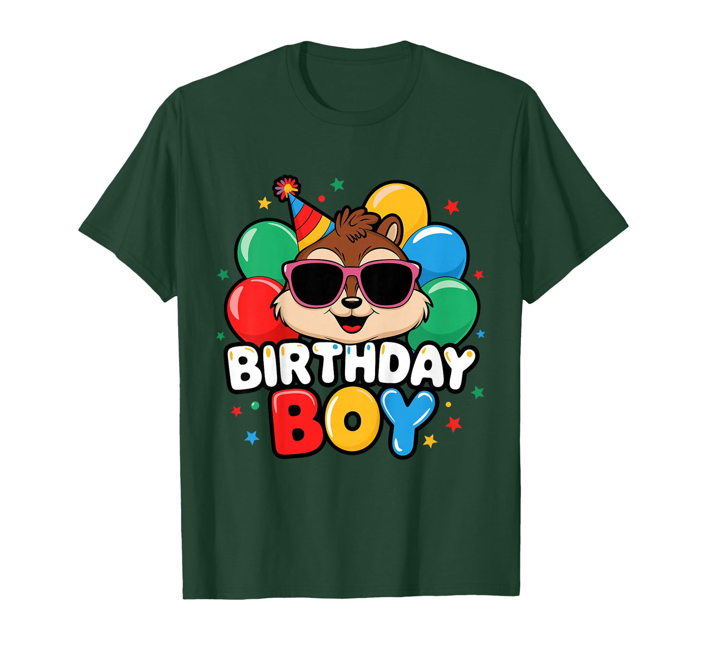 Kids Birthday Boy Chipmunk Kids T-Shirt