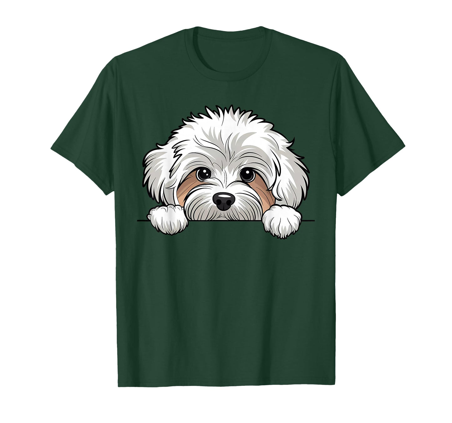 Cute Maltipoo Peeking Pocket Puppy Funny Dog Lover T-Shirt
