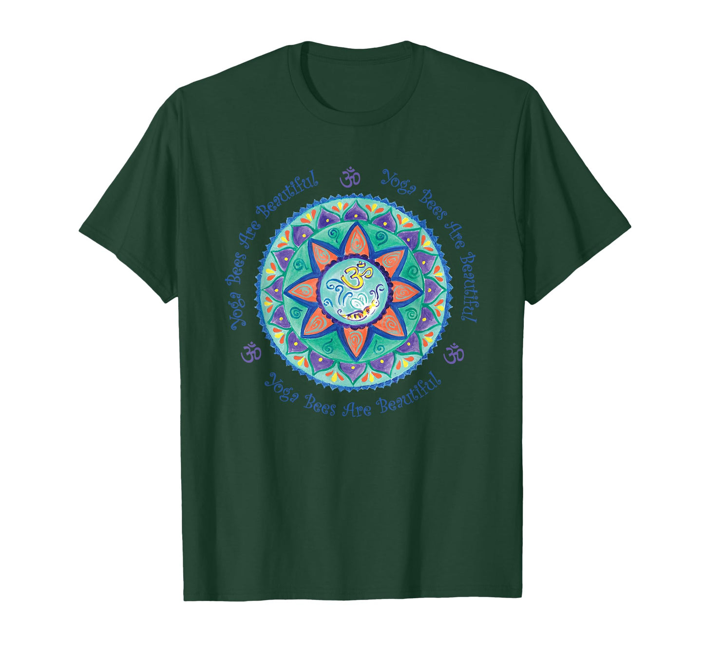Yoga Bees Om Mandala T-Shirt