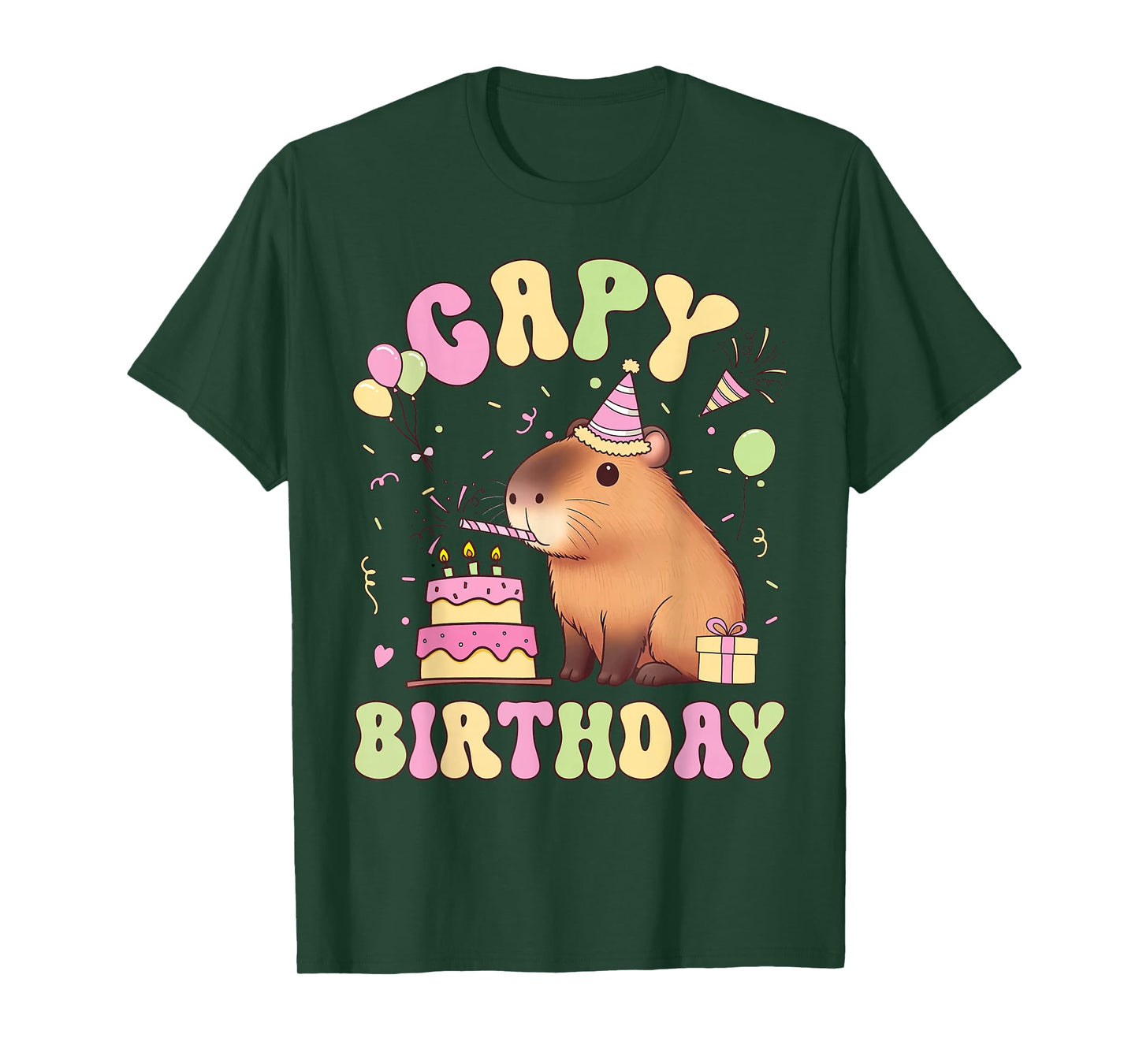 Funny Cute Capy Birthday Funny Capybara Animals Boys Girls T-Shirt