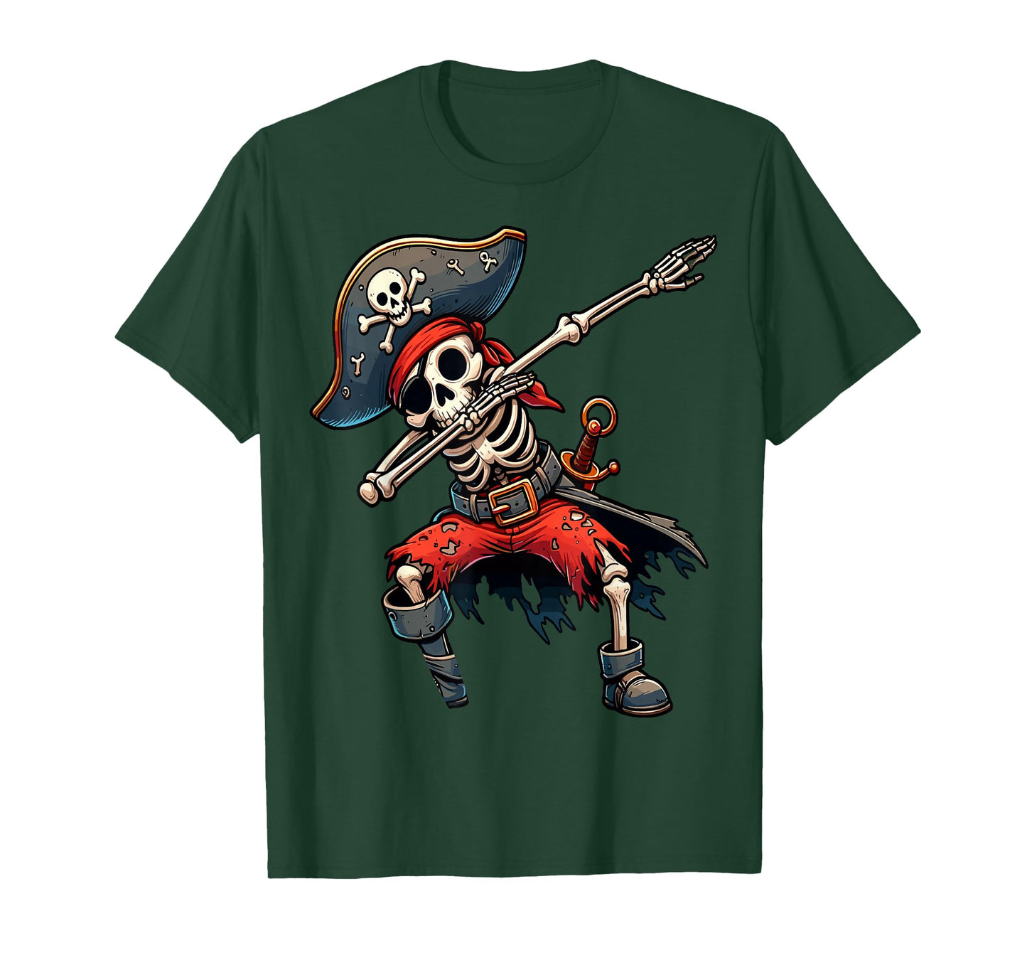 Dabbing Skeleton Pirate Kids T-Shirt