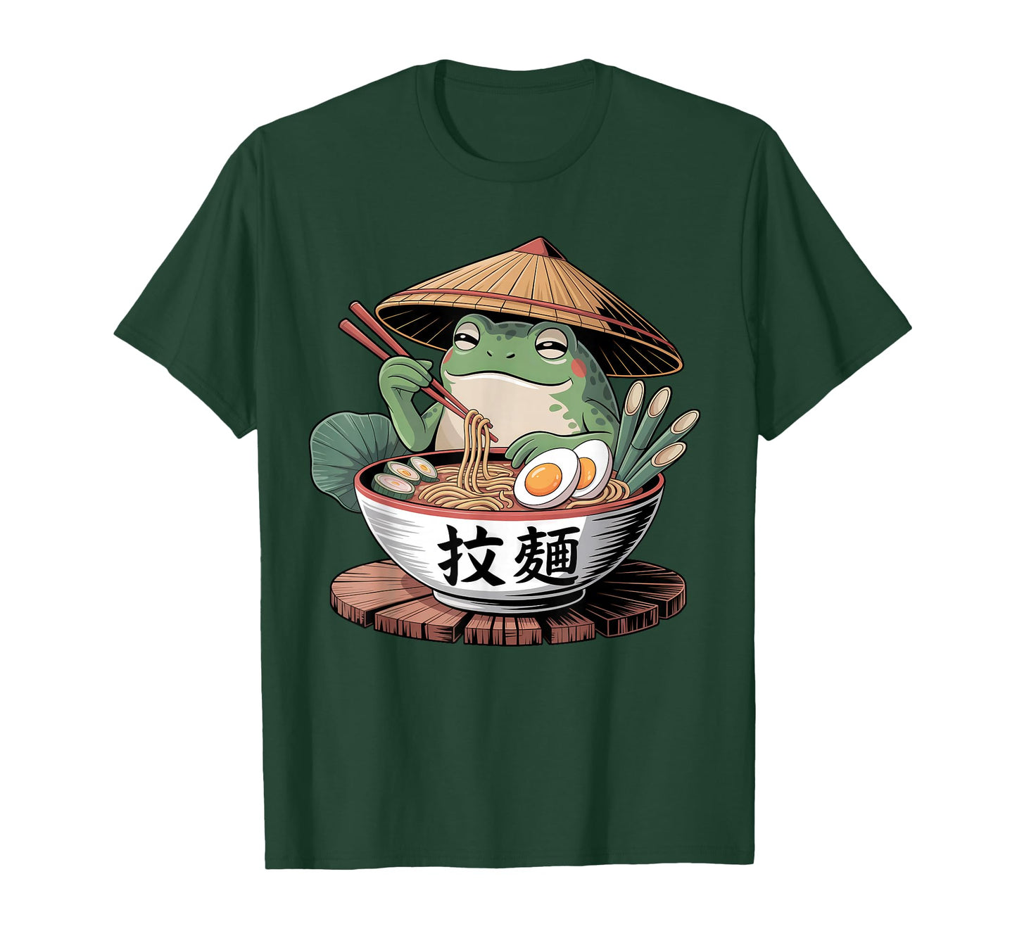 Kawaii Frog Eating Ramen Shirt Cute Funny Anime Japanese T-Shirt