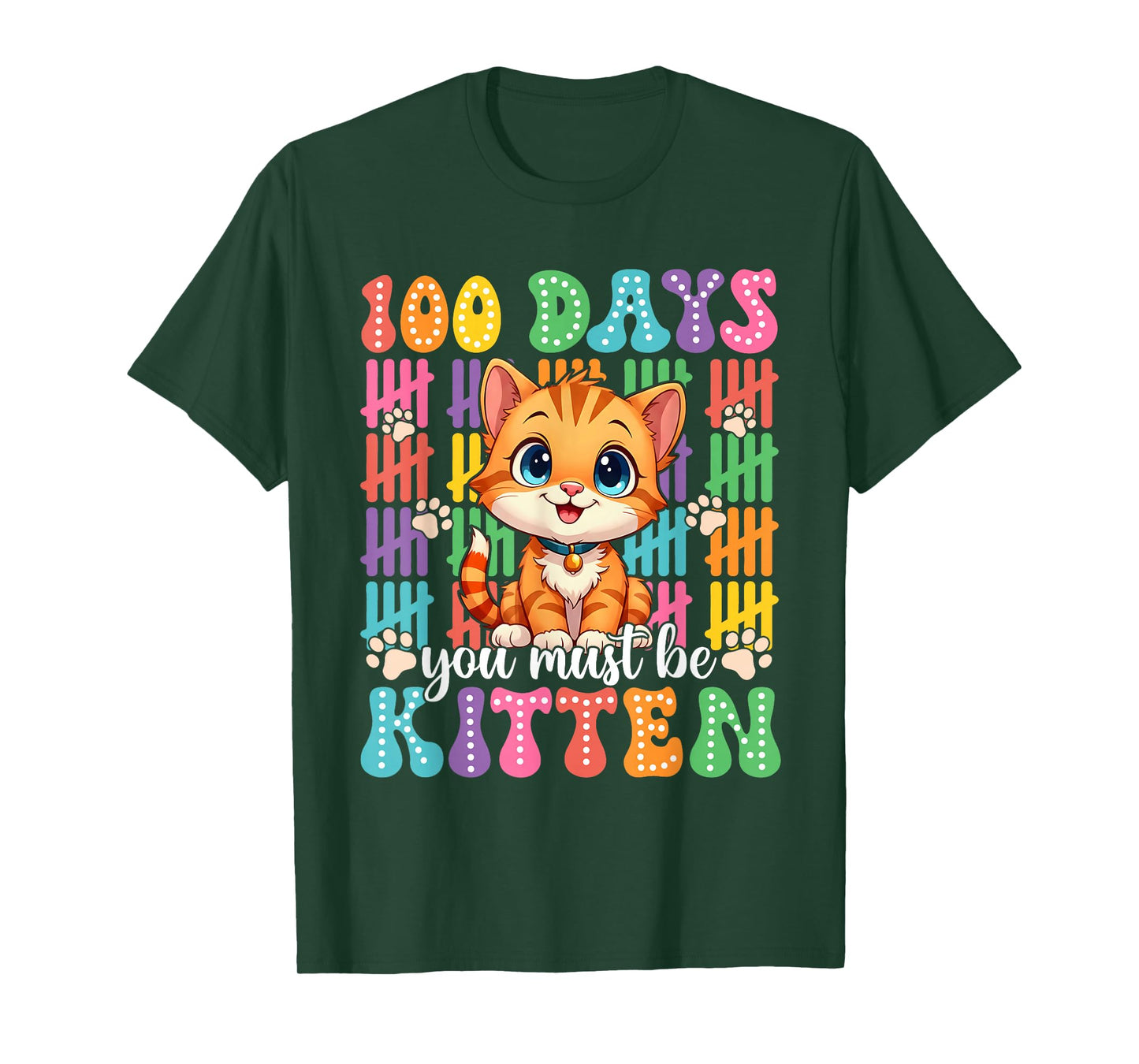 You Must Be Kitten Cat Lover Groovy 100th Day of School Kids T-Shirt