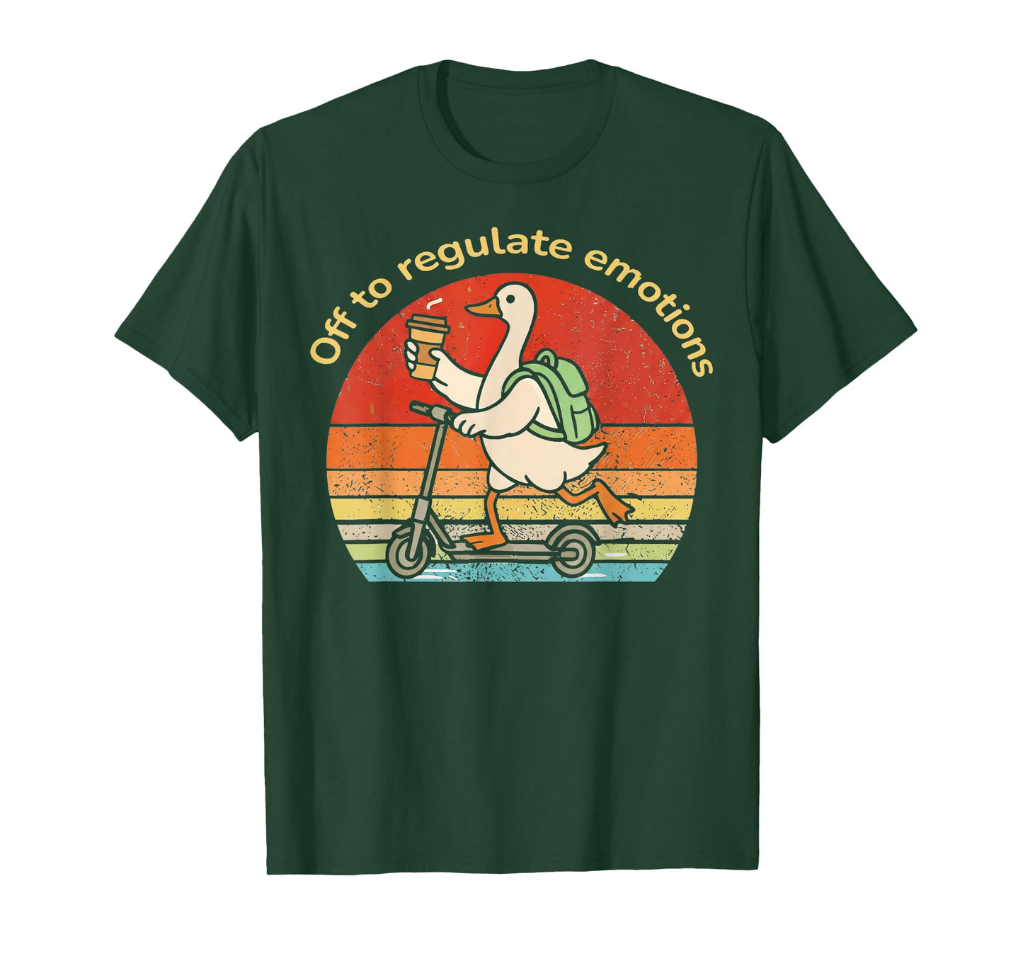 Off to Regulate Emotions Funny Goose Mental Health Counselor T-Shirt