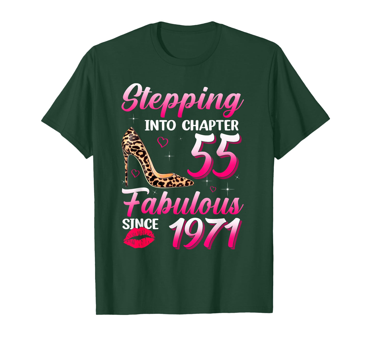 Stepping Into Chapter 55 Fabulous Since 1971 55th Birthday T-Shirt
