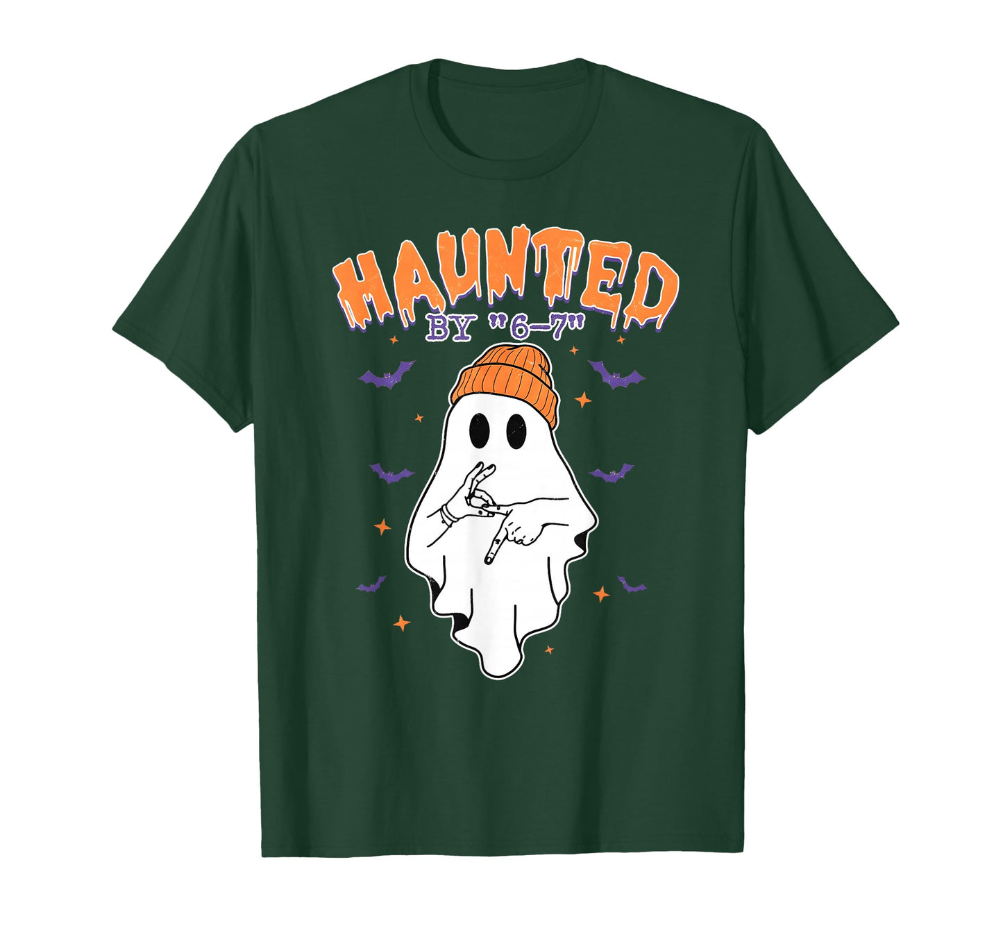 Meme Halloween Haunted by 6 7 Six Seven Gen Alpha Z 67 T-Shirt